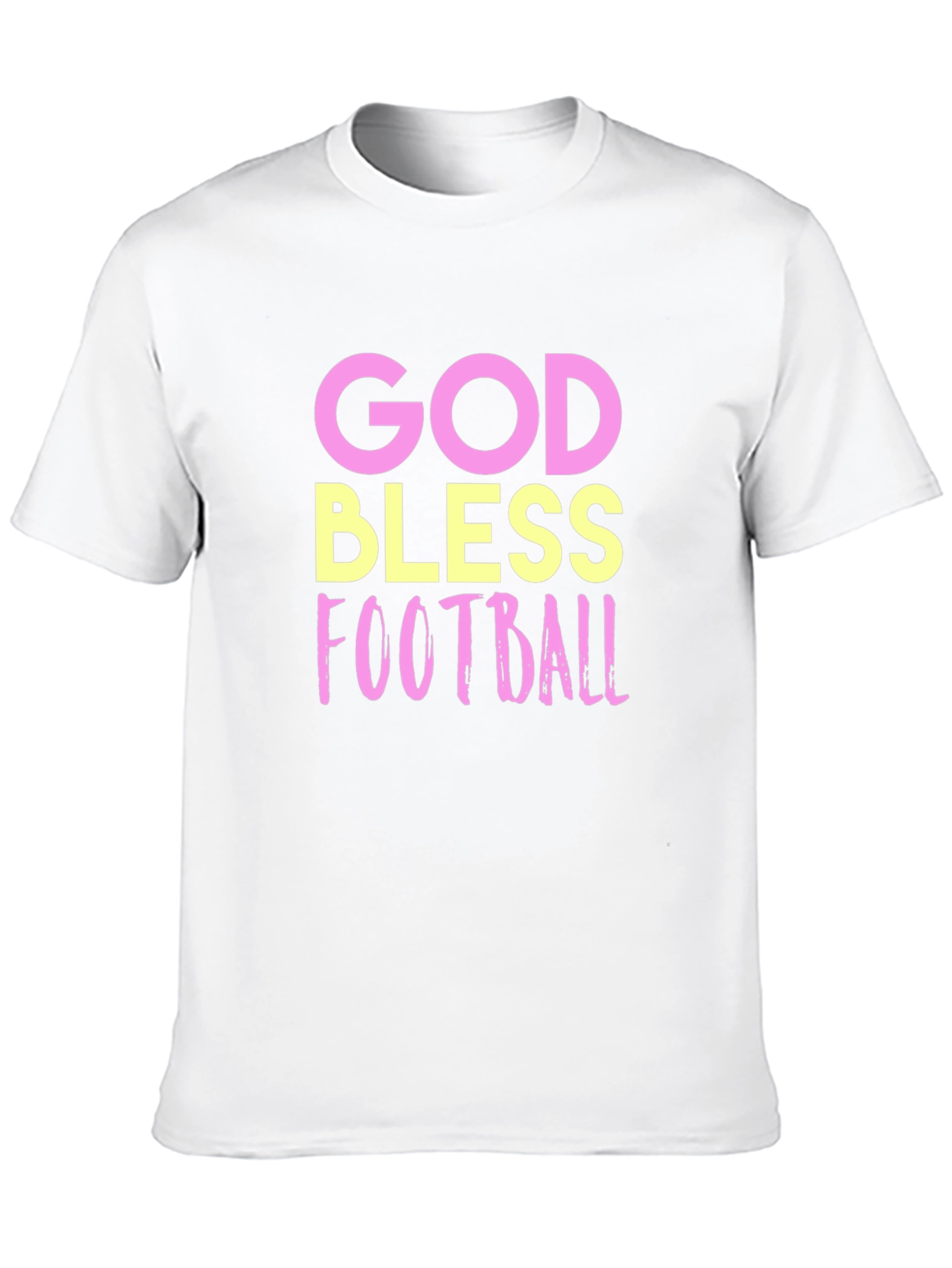 Black God Bless Football Graphic Tee - Soft Cotton Comfort view 10