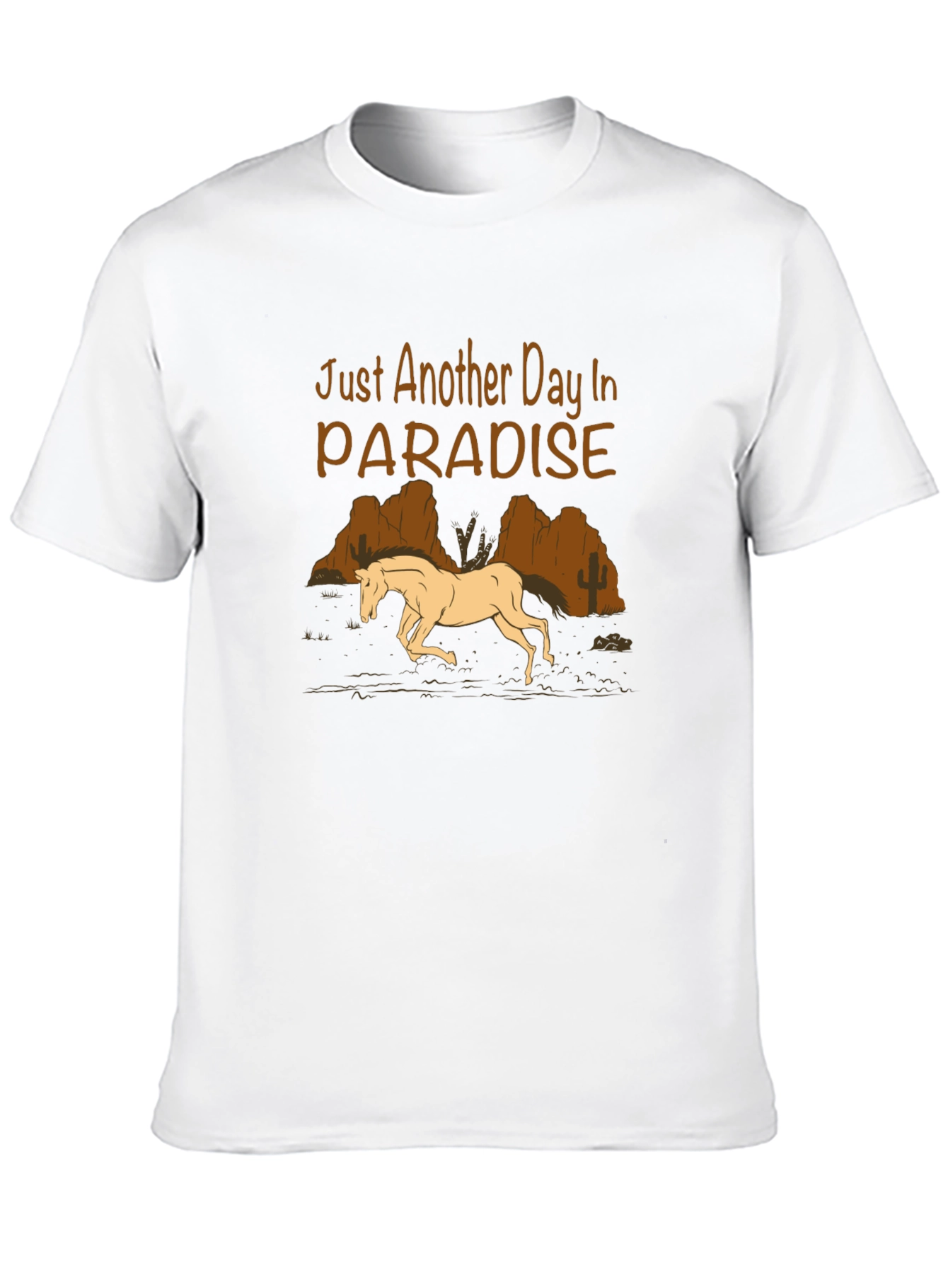 Black Paradise Horse Graphic Tee - Western Style Black T-Shirt view 10