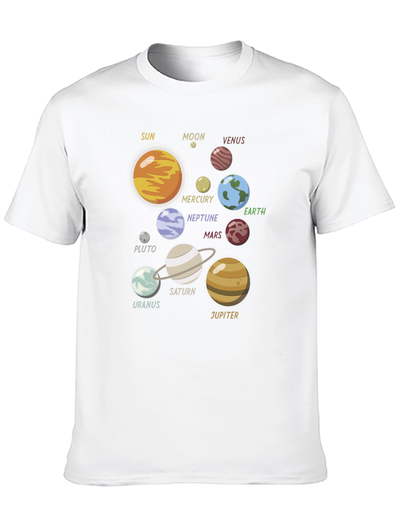 Black Planets Graphic T-Shirt - Space Geek Style view 10