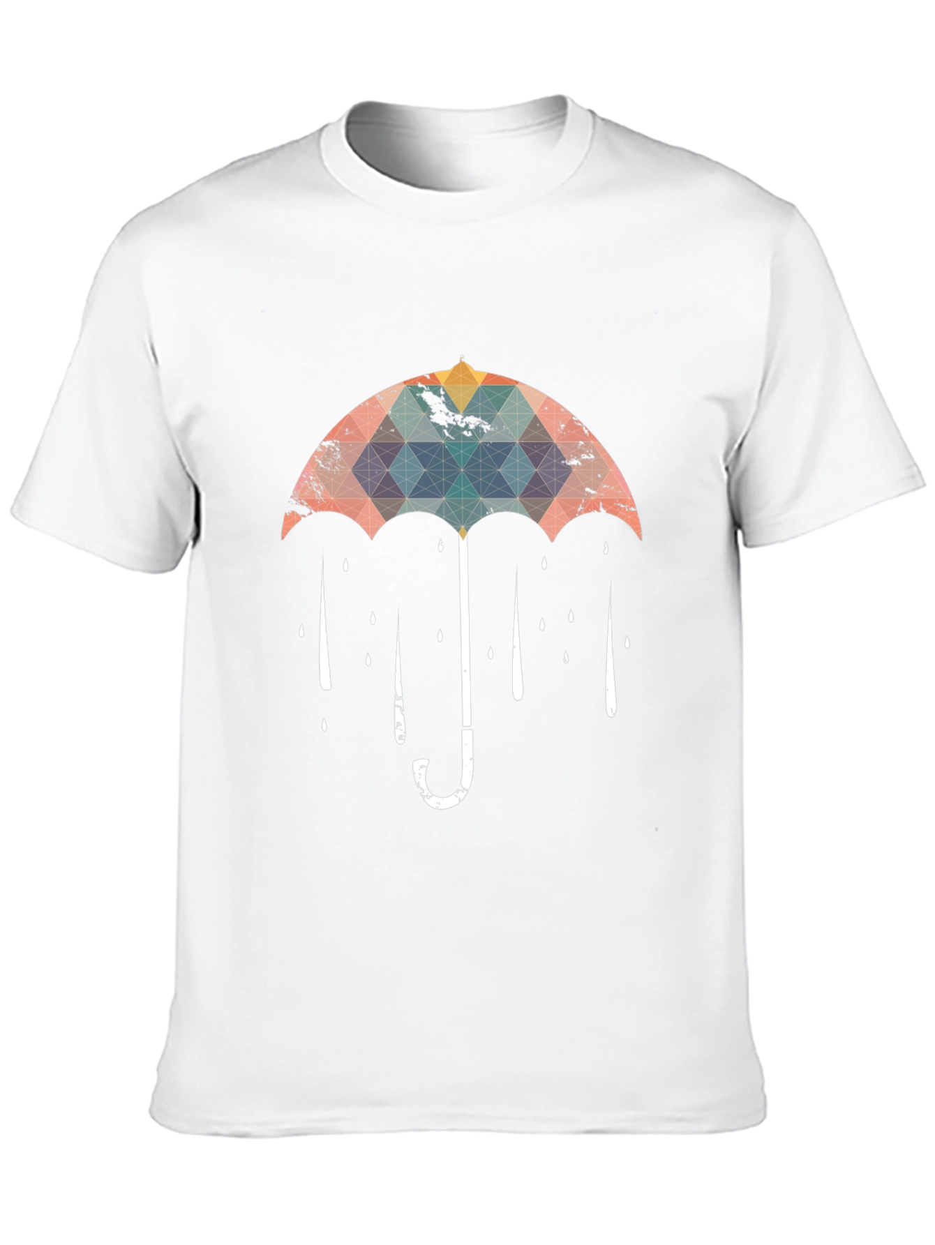 Black Geometric Umbrella Graphic T-Shirt - Black view 10