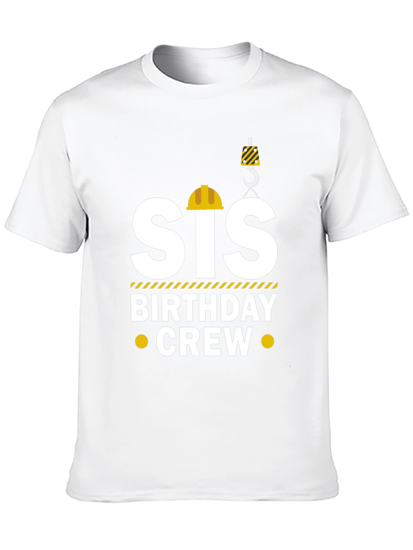 Black Sis Birthday Crew T-Shirt - Construction Theme view 10