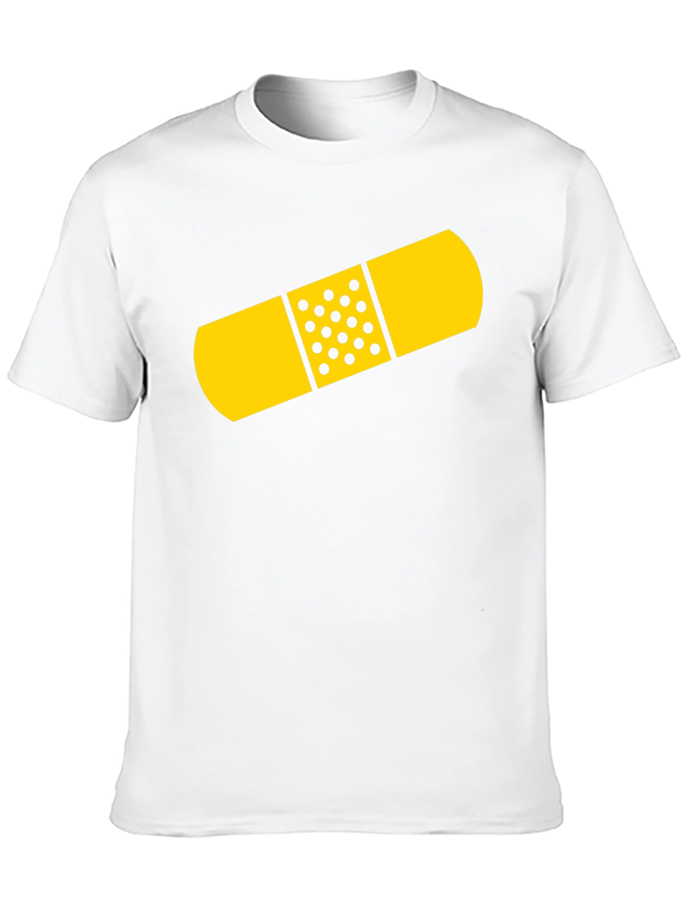 Black Funny Bandage Graphic Tee - Unisex Black T-Shirt view 10