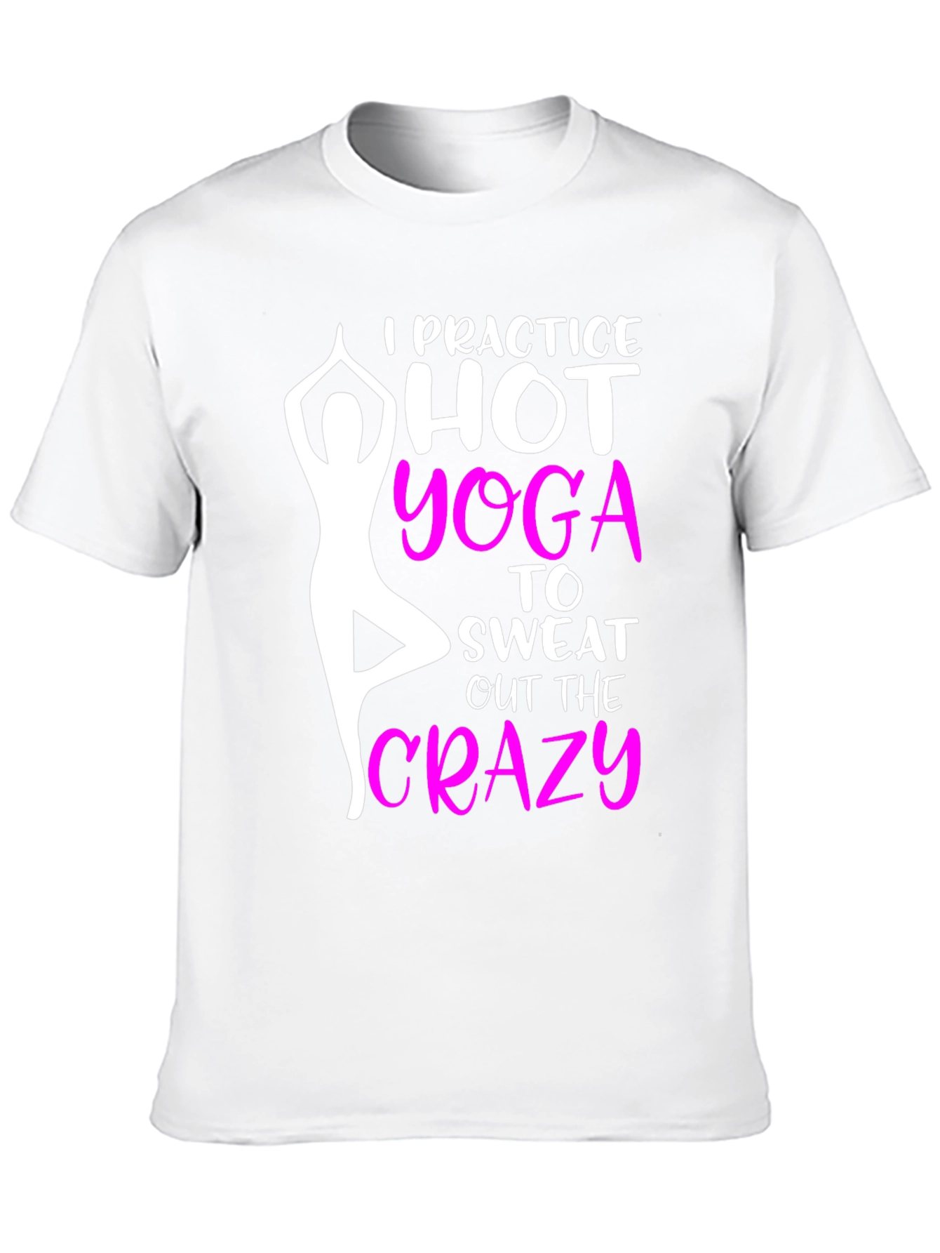 Black I Practice Hot Yoga Graphic T-Shirt view 10