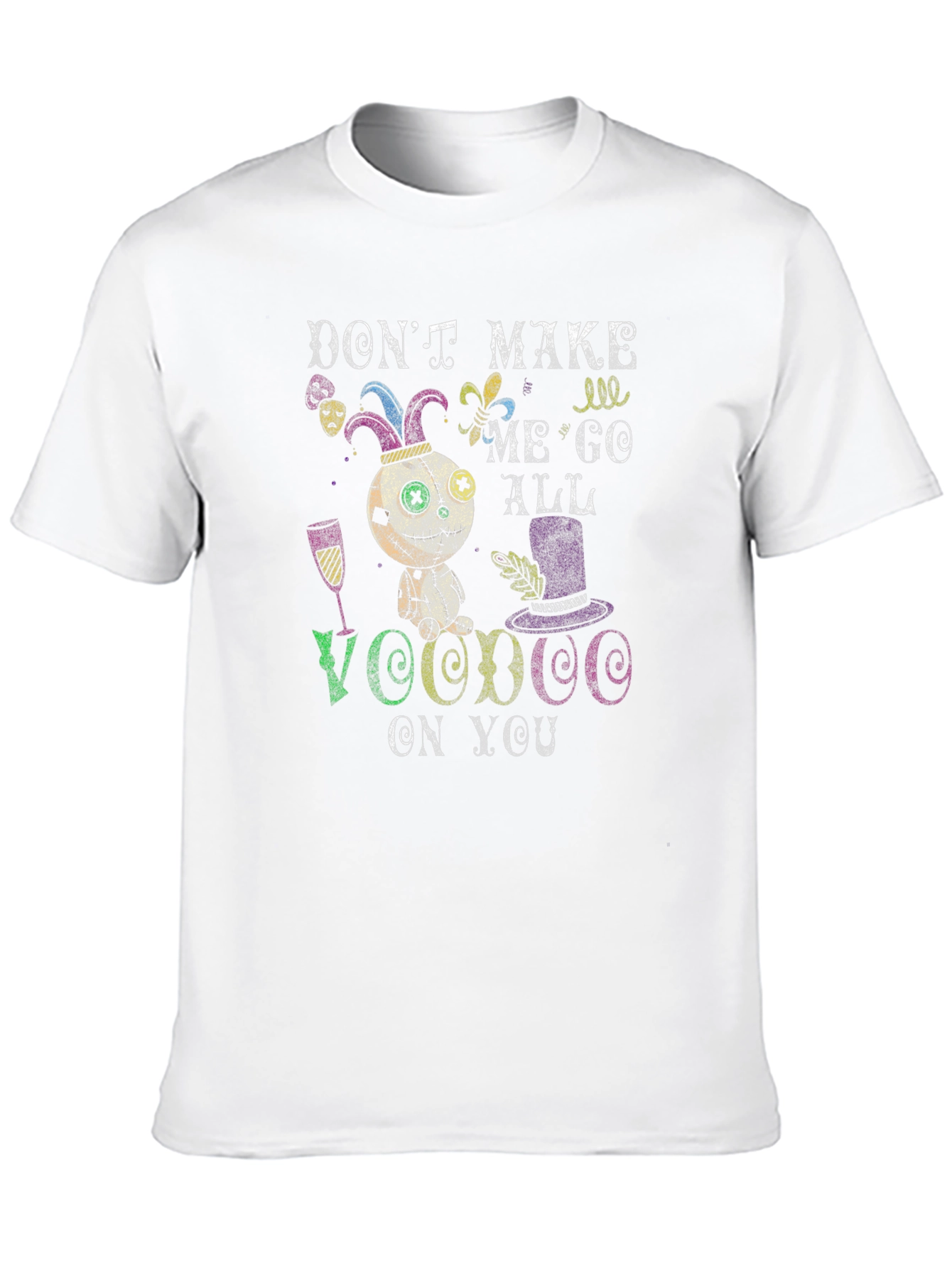 Black Voodoo Doll Graphic Tee - Don't Make Me Go All Voodoo On You! view 10