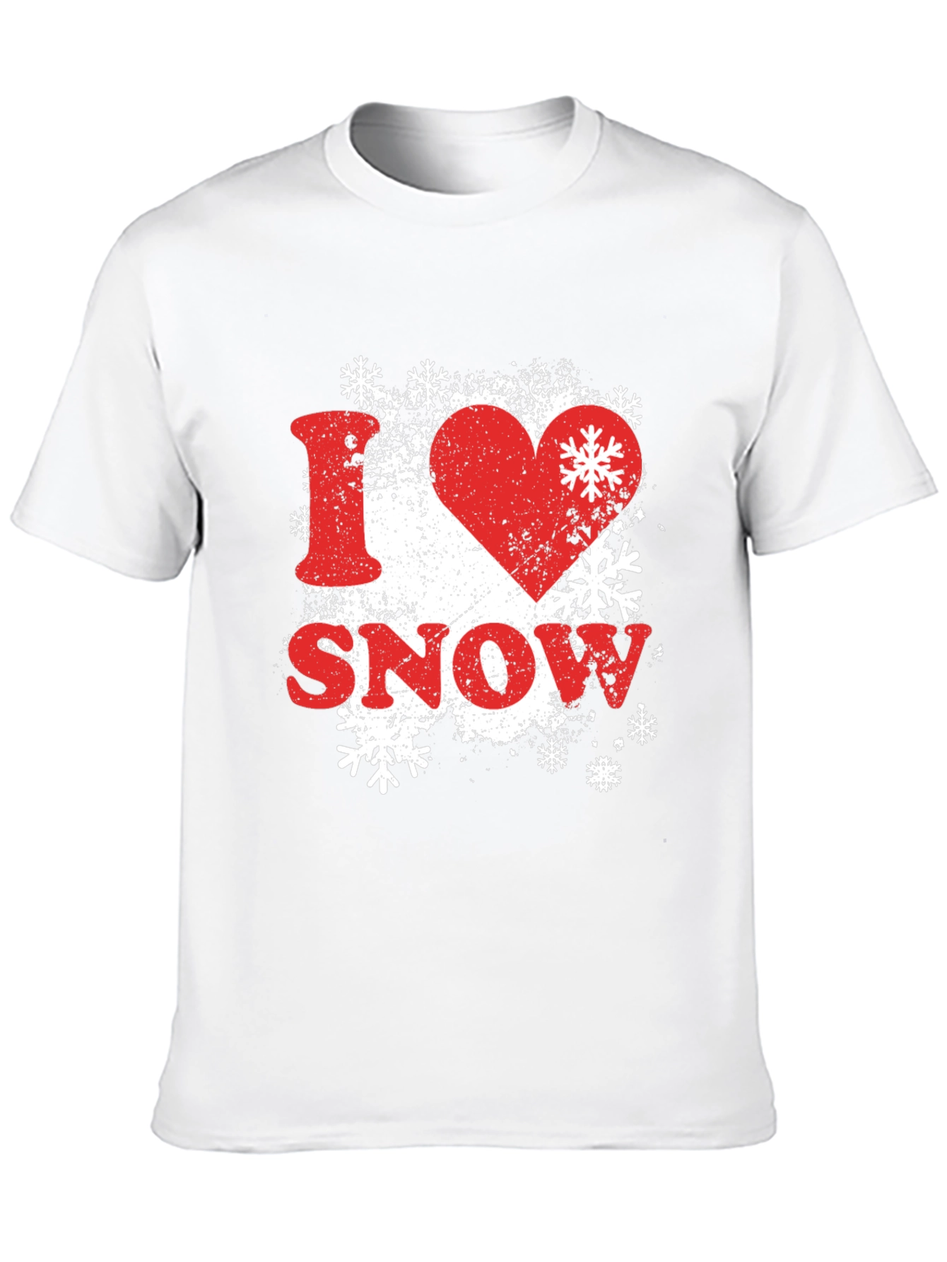Black I Love Snow Graphic Tee Shirt - Black view 10