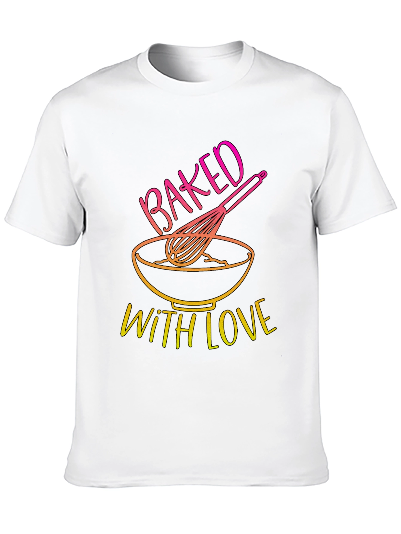 Black Baked With Love T-Shirt - Kitchen & Baking Design view 10