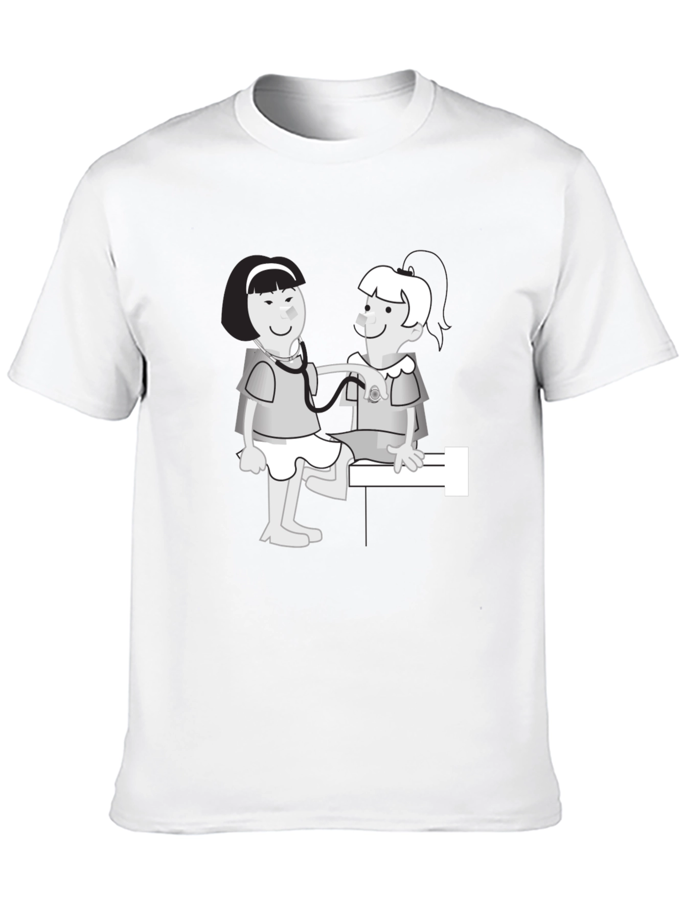 Black Cartoon Doctor Visit Graphic Tee view 10