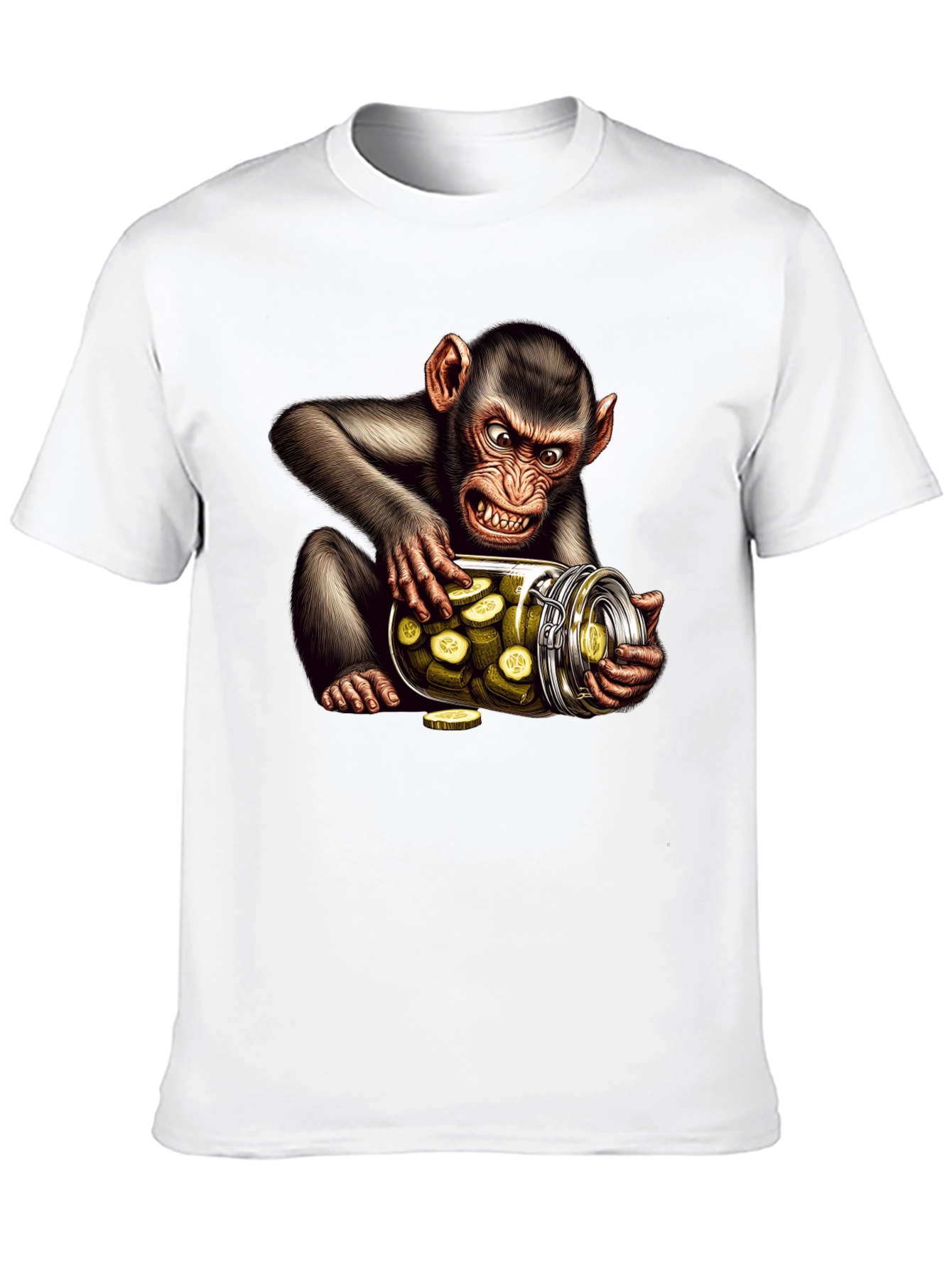 Black Monkey Pickle Jar Graphic Tee - Black view 10