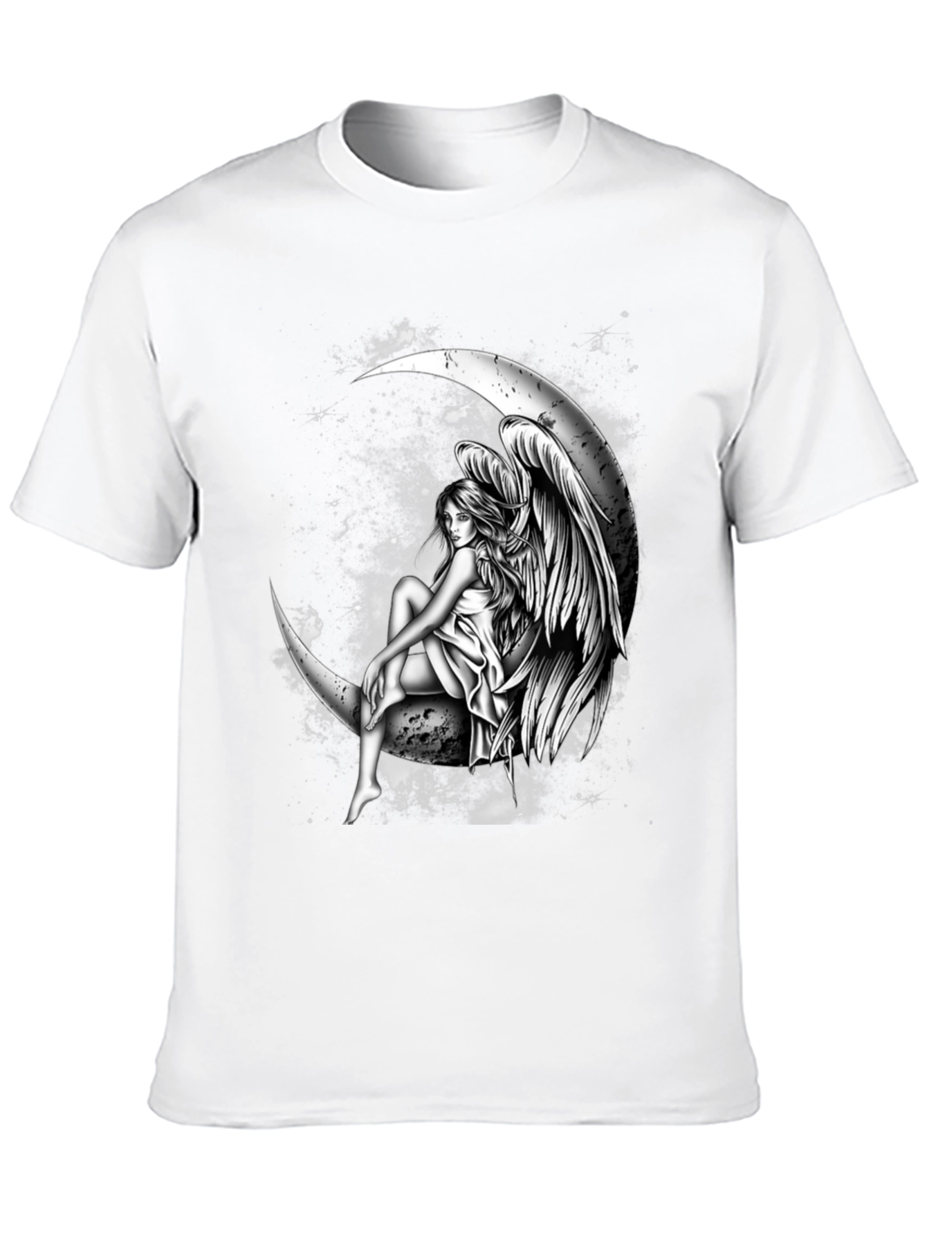 Black Moon Angel Graphic Tee - Dark T-Shirt view 10