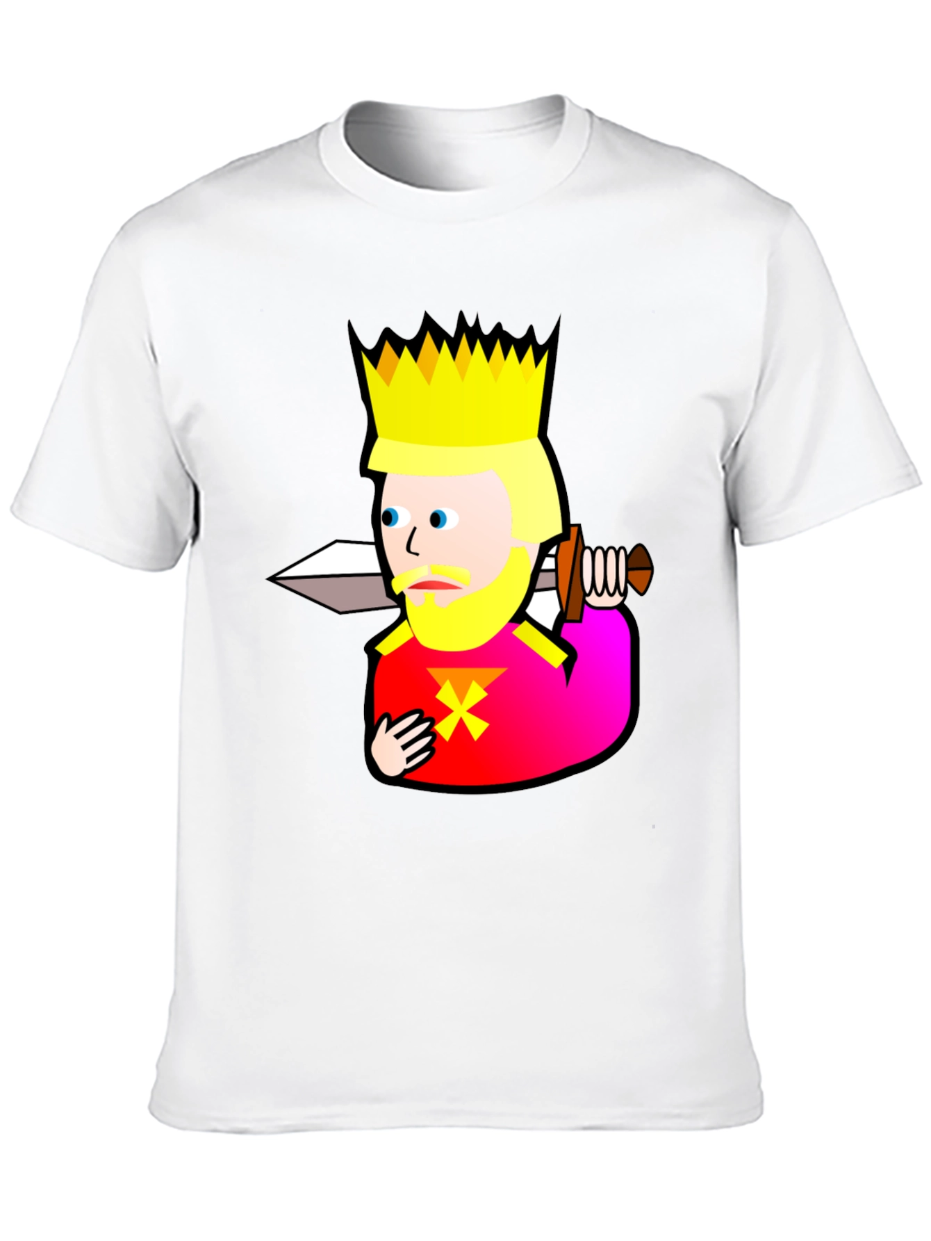 Black King Graphic T-Shirt - Black Cotton Tee view 10