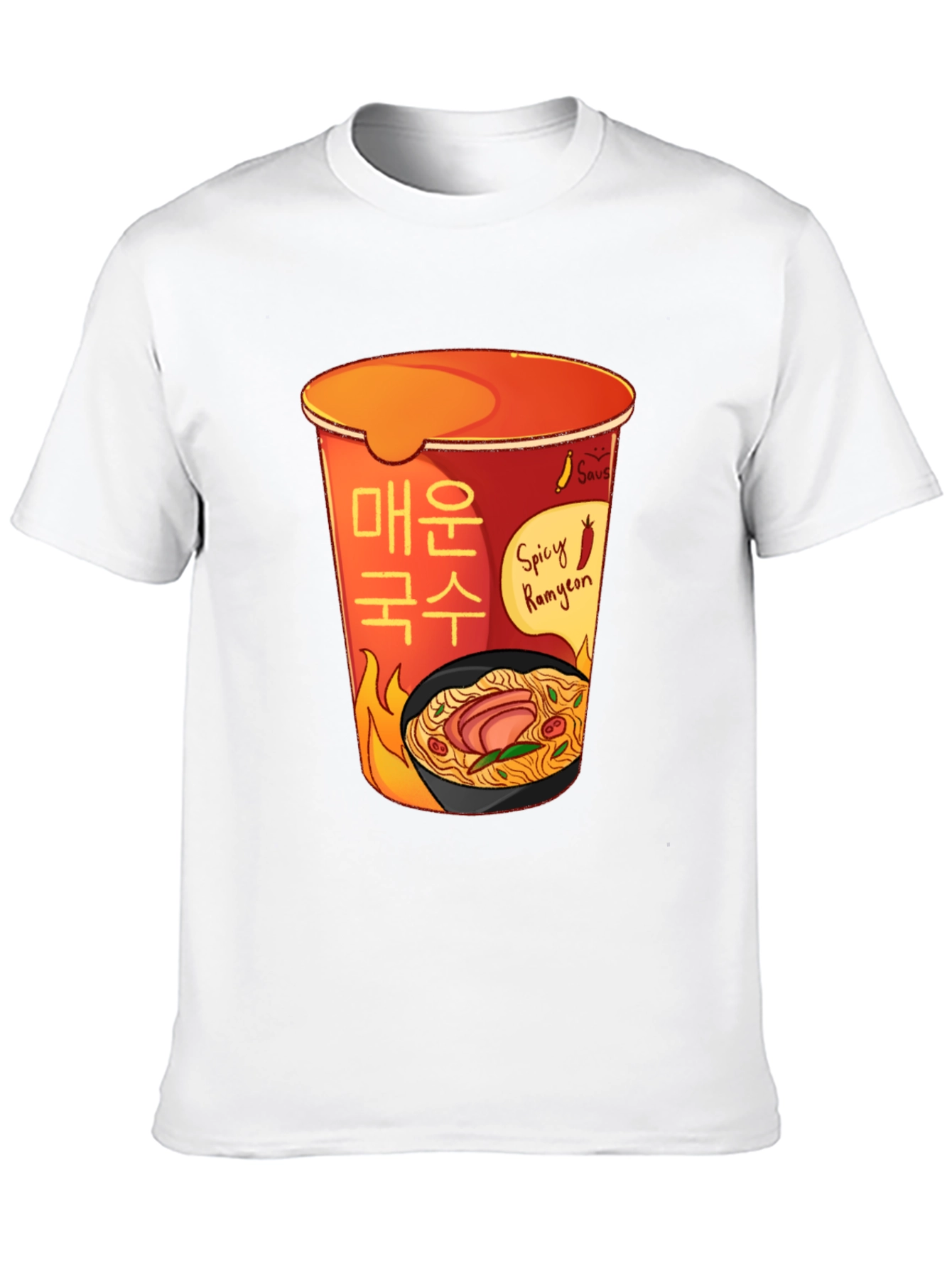 Black Spicy Ramyeon T-Shirt - Ramen Lover Tee view 10