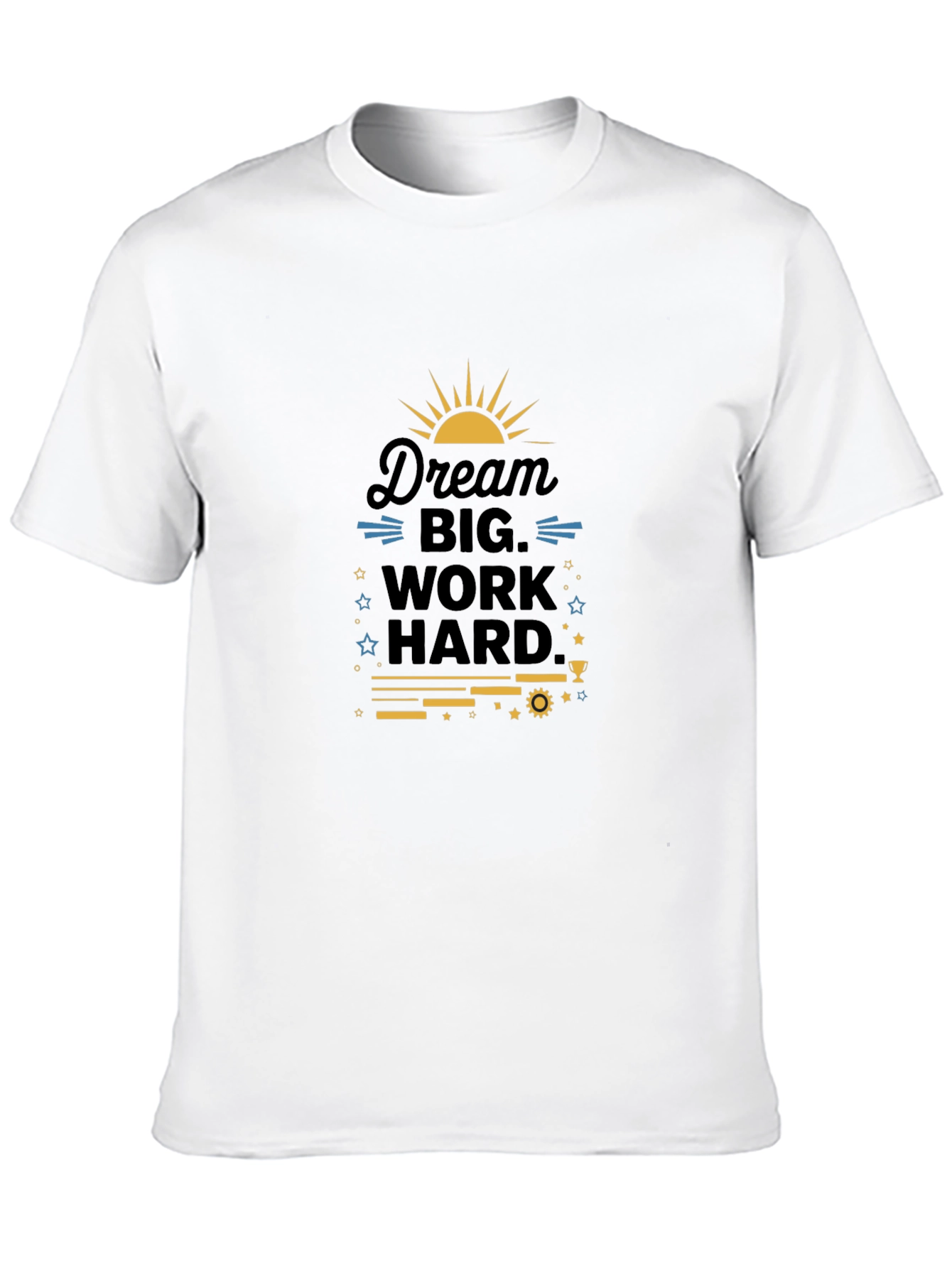 Black Dream Big Work Hard Graphic T-Shirt view 10