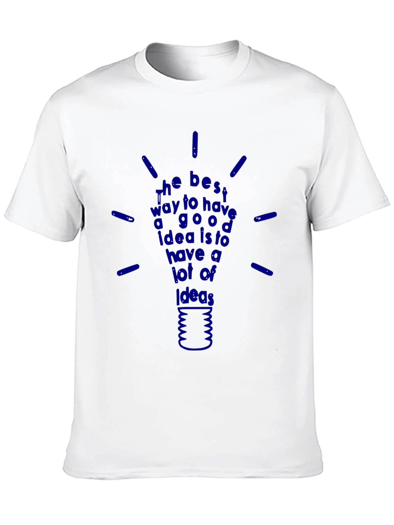 Black Ideas Lightbulb Graphic T-Shirt - Inspiring Design view 10