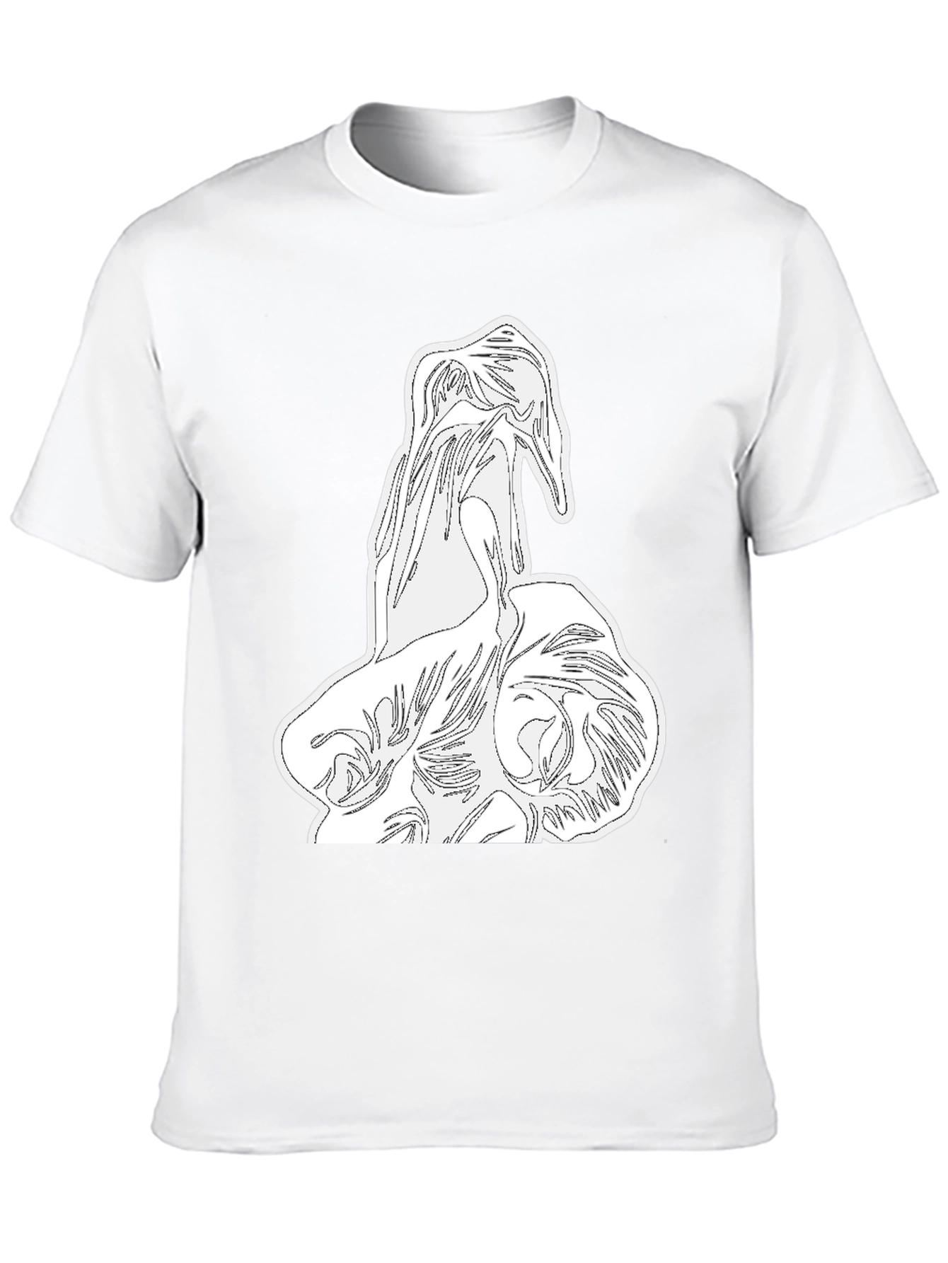 Black Abstract Graphic Print Black T-Shirt view 10