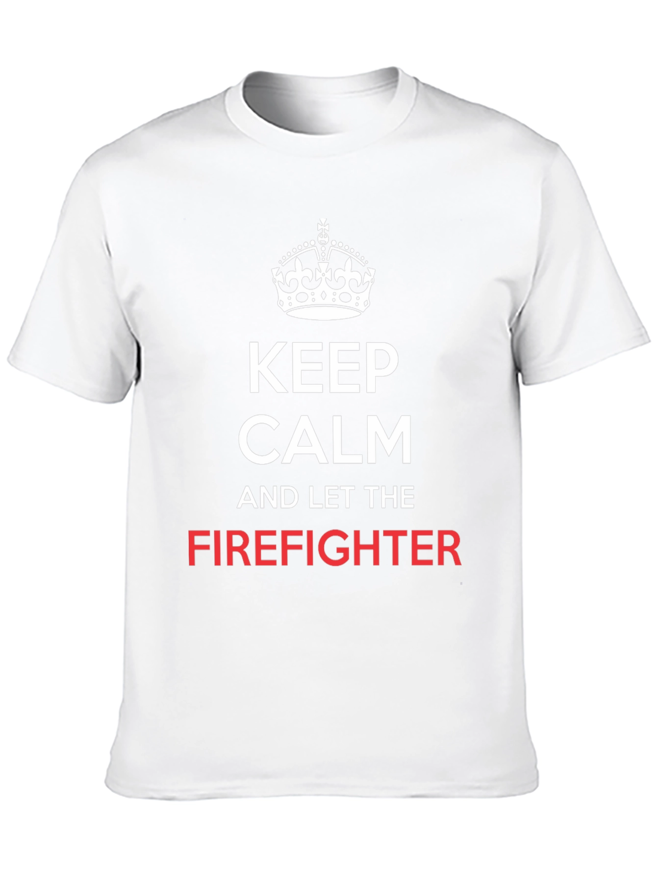 Black Keep Calm Firefighter Tee - Black Cotton T-Shirt view 10