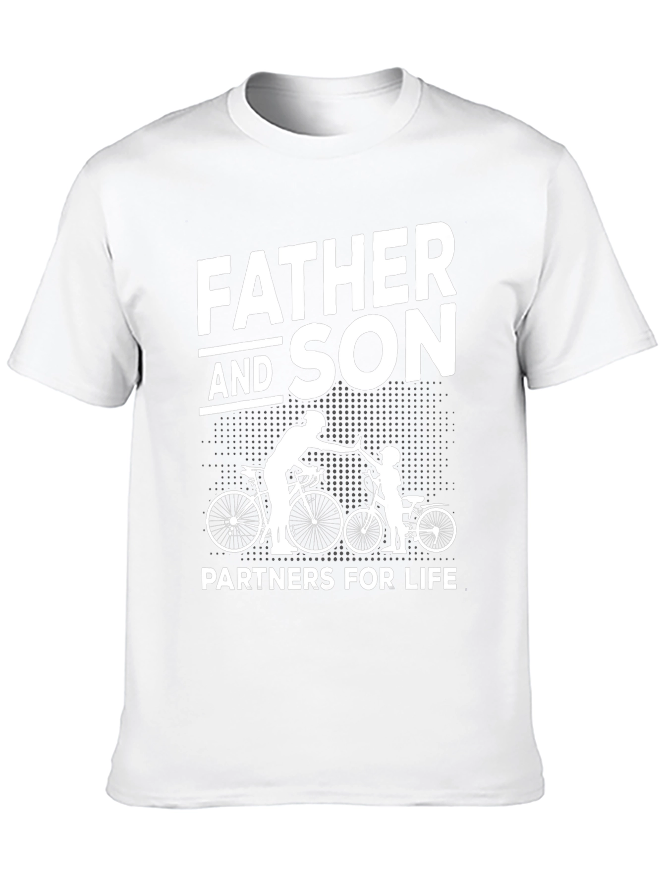 Black Father and Son Biking Partners T-Shirt view 10
