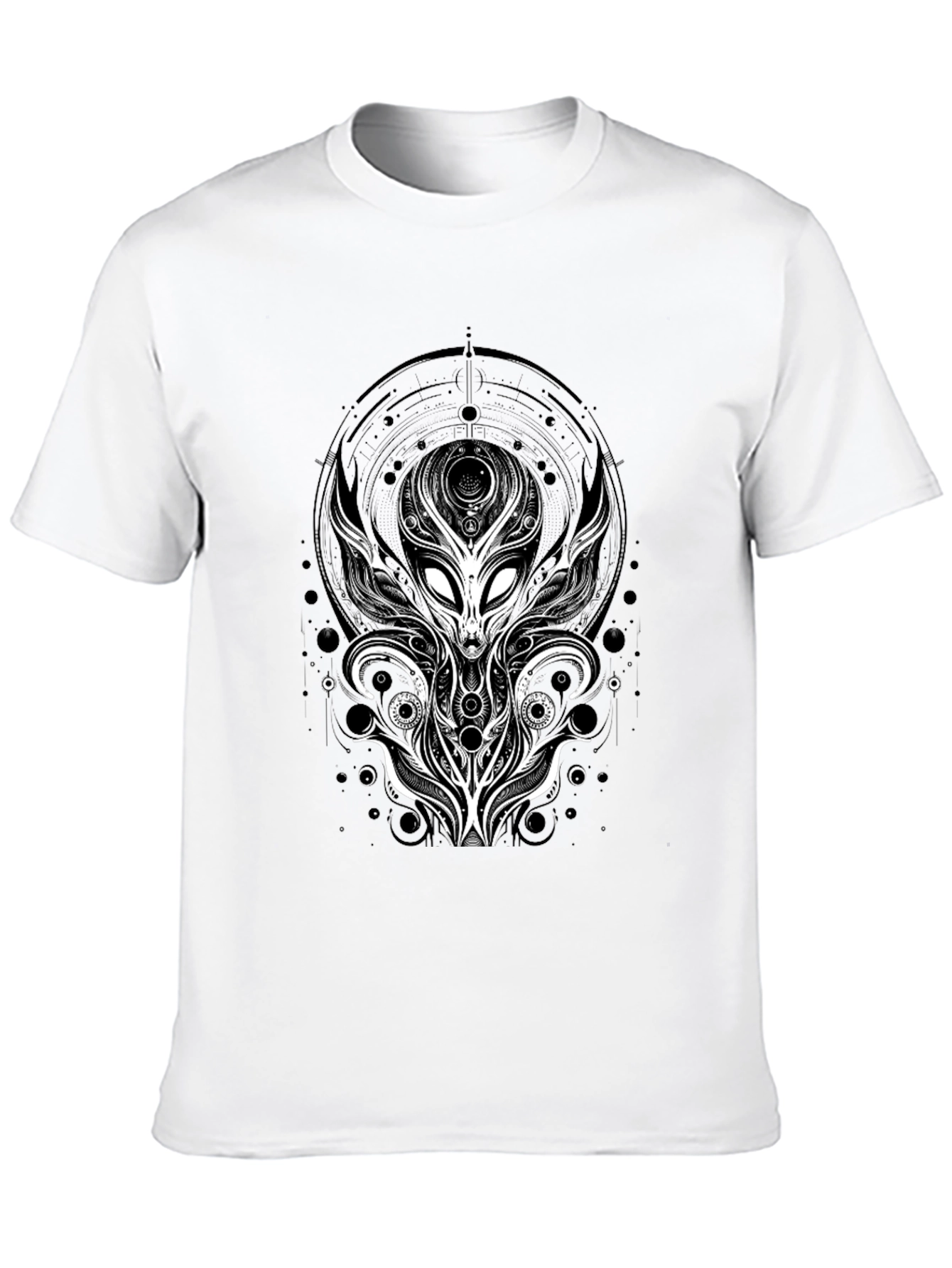 Black Alien Graphic Tee - Unique Design Black T-Shirt view 10