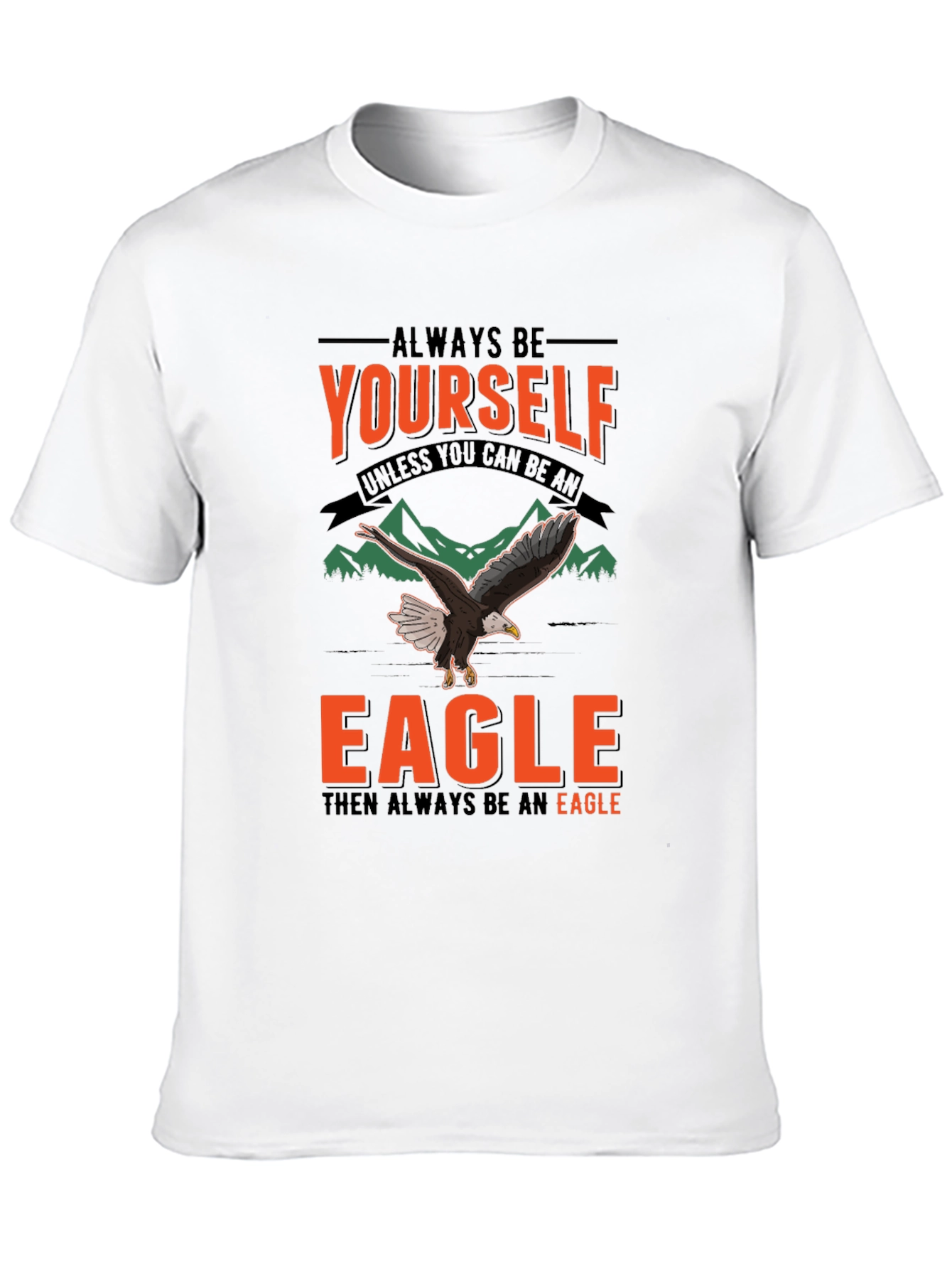 Black Always Be Yourself Eagle Graphic T-Shirt view 10