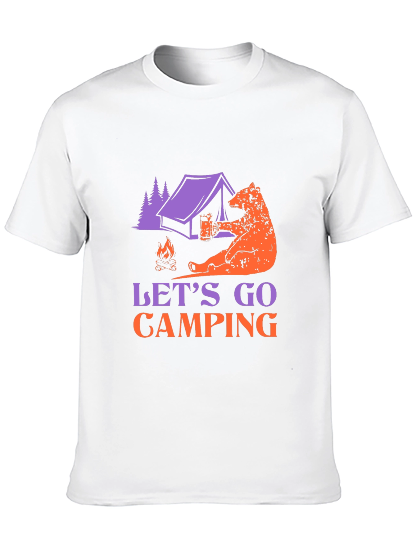 Black Camping Bear T-Shirt view 10