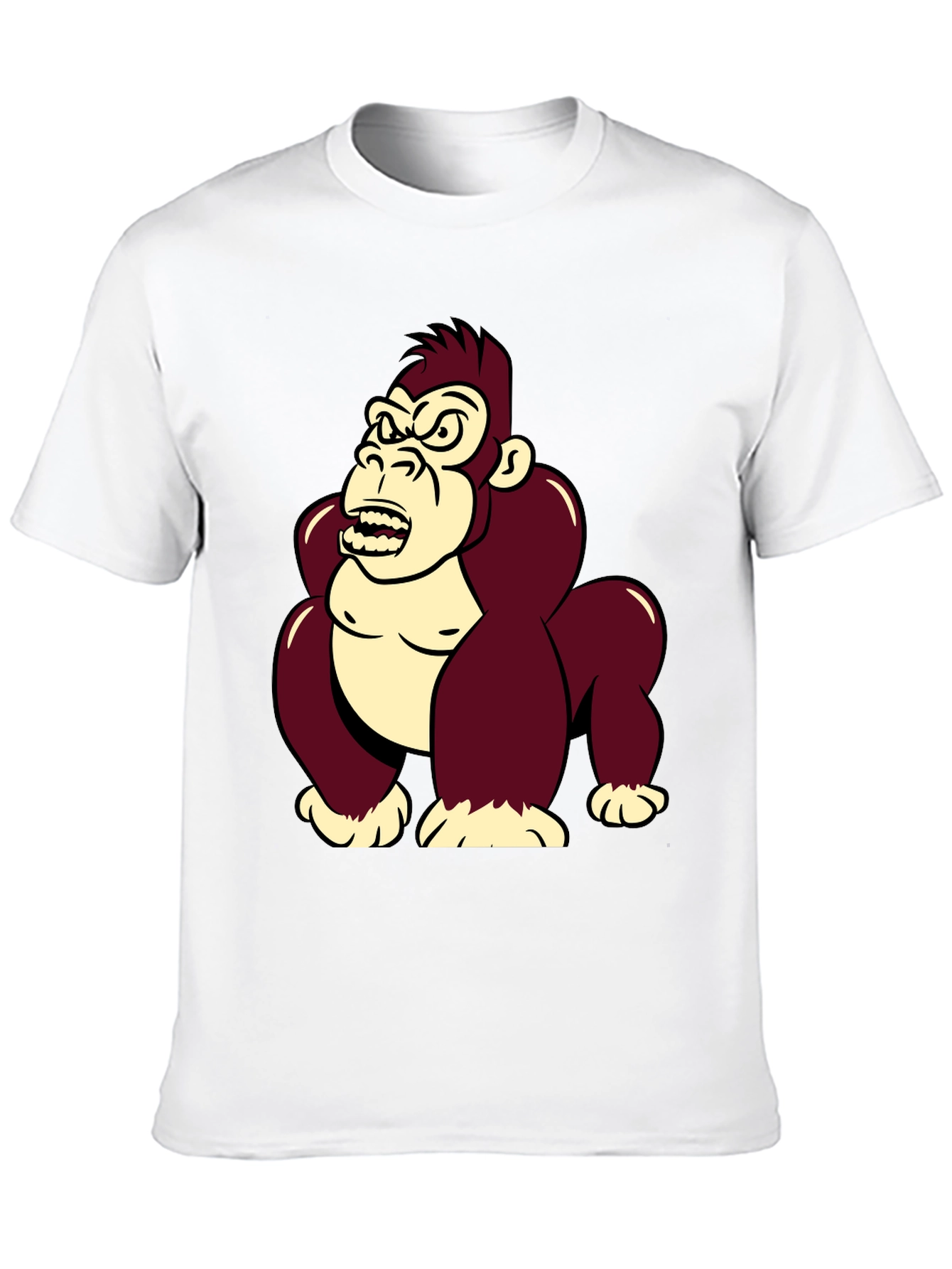 Black Angry Gorilla Graphic T-Shirt - Cool Cartoon Design view 10