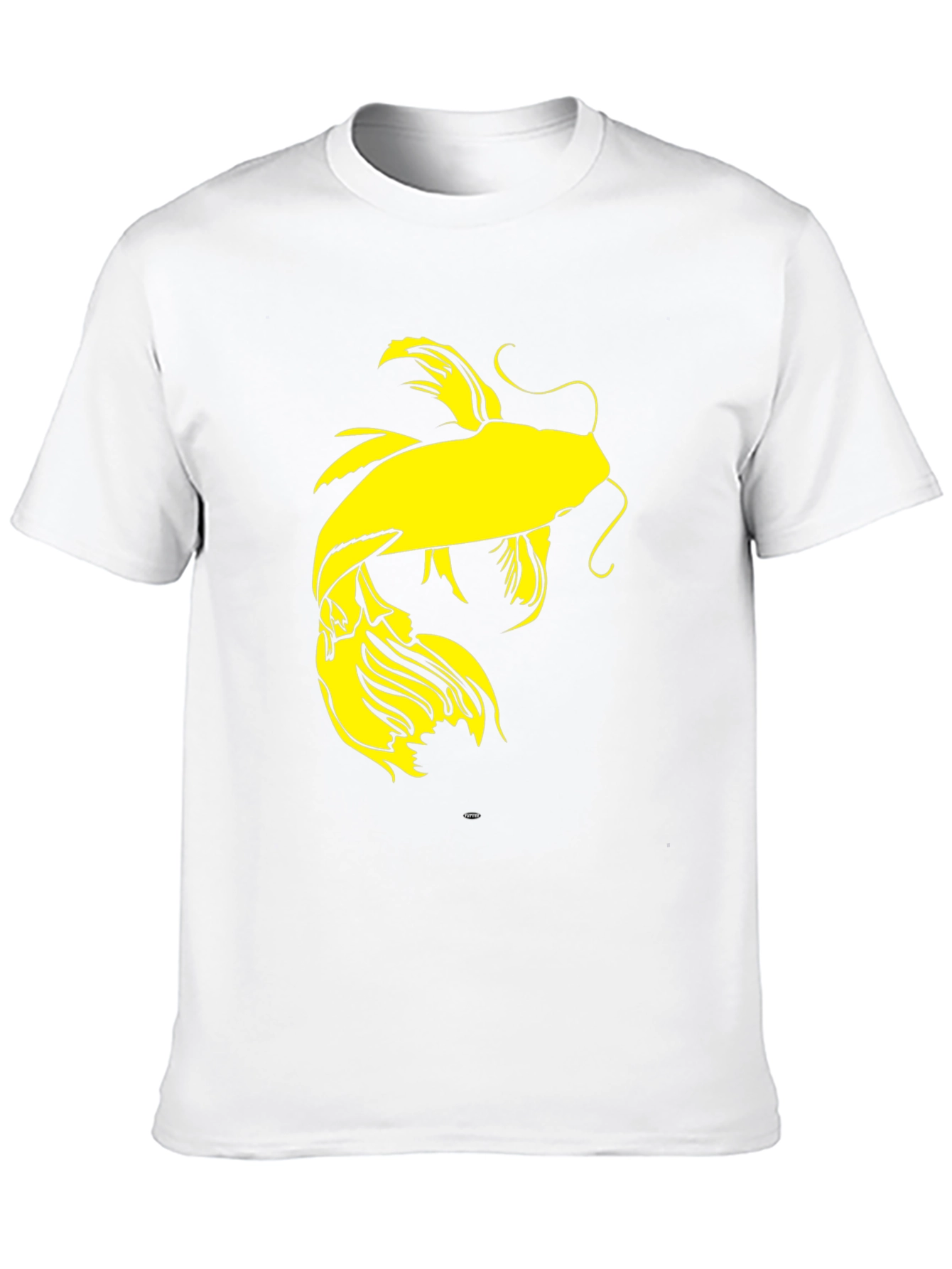 Black Koi Fish Graphic Tee - Black Cotton Blend view 10