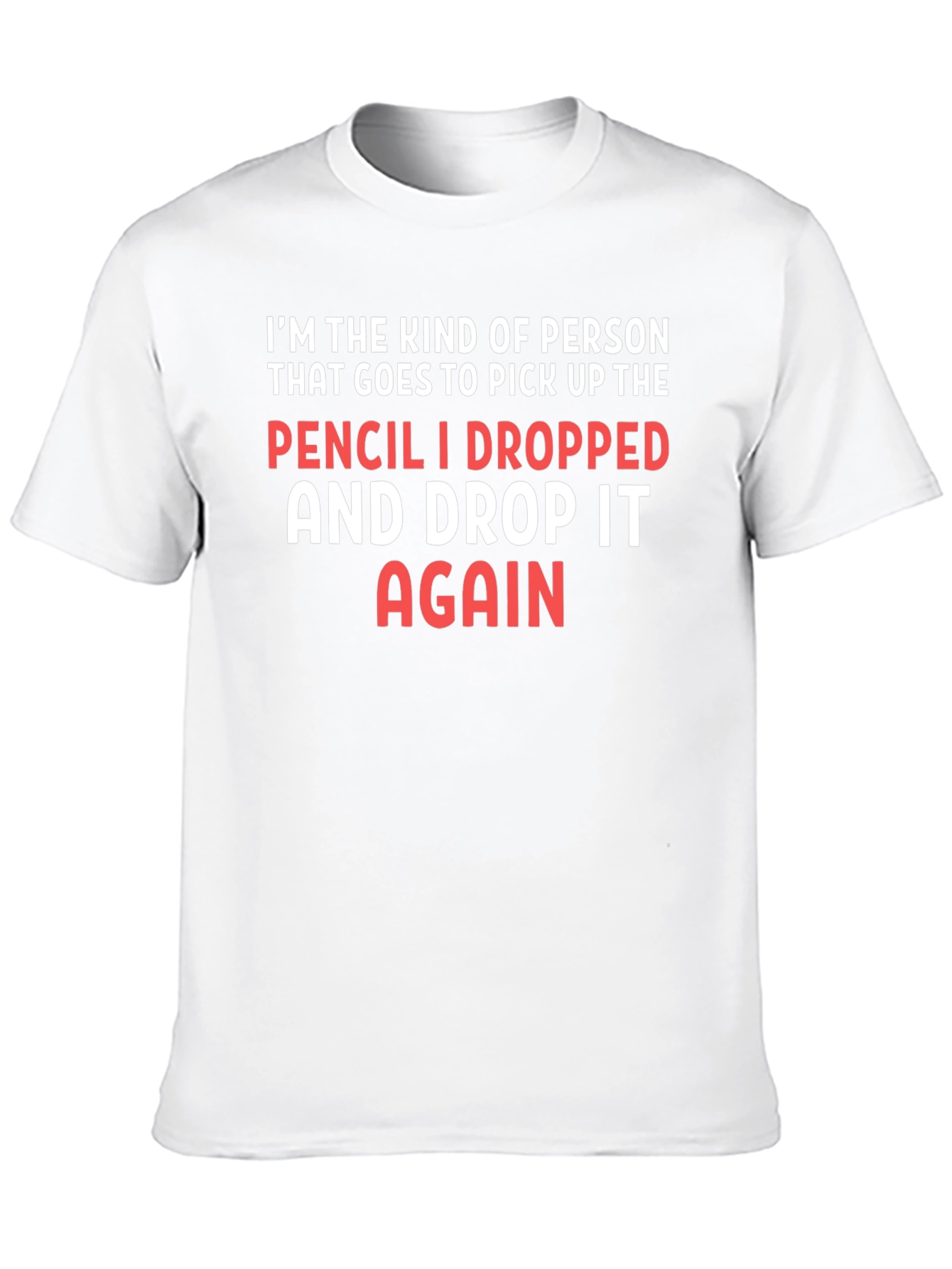 Black Funny Pencil Dropping T-Shirt view 10