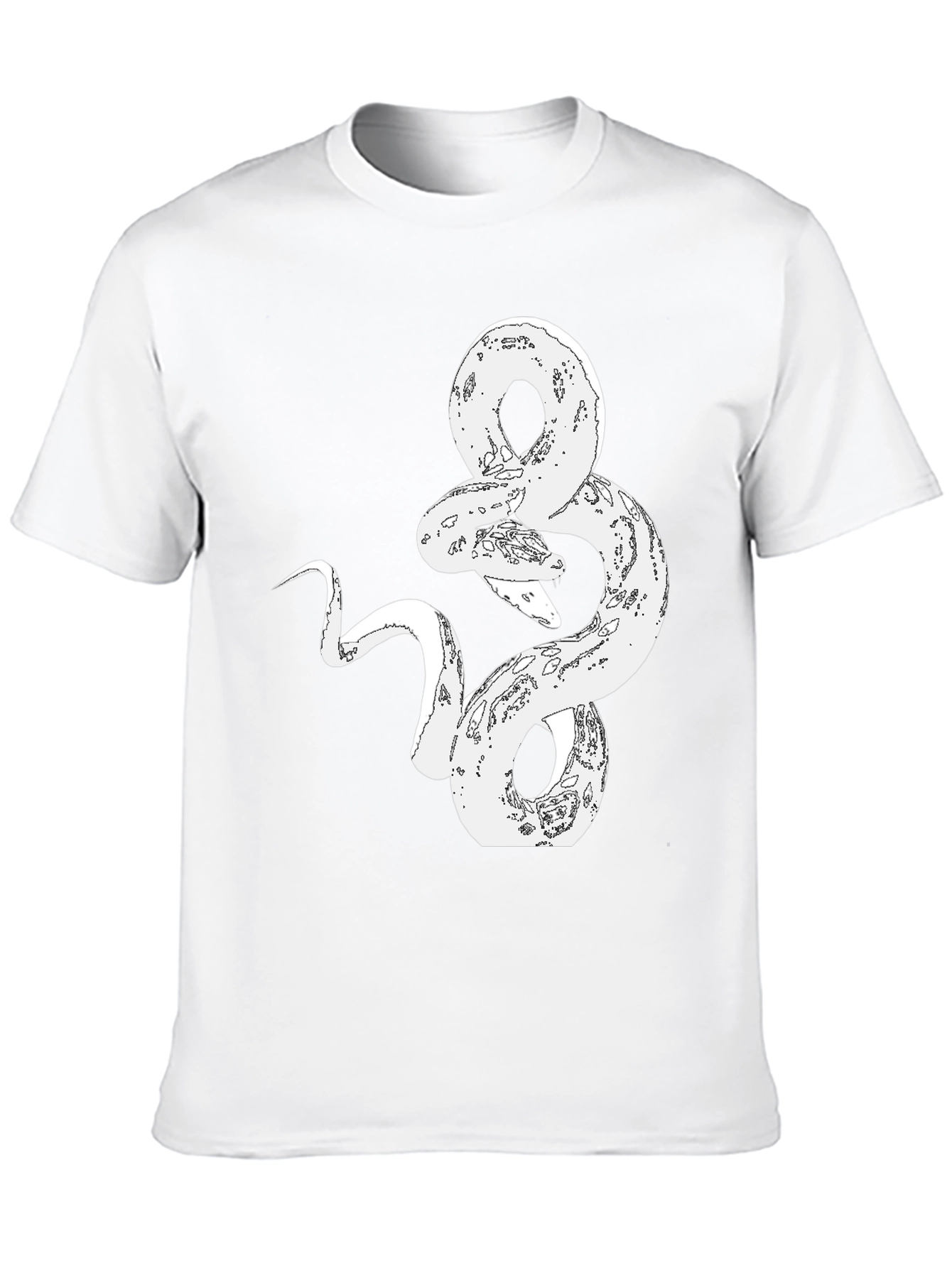 Black Snake Graphic Print Tee - Stylish Black T-Shirt view 10