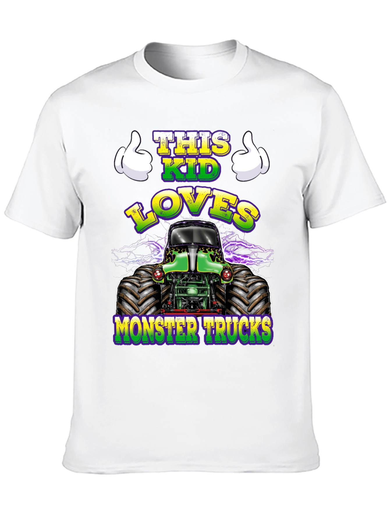 Black This Kid Loves Monster Trucks T-Shirt view 10
