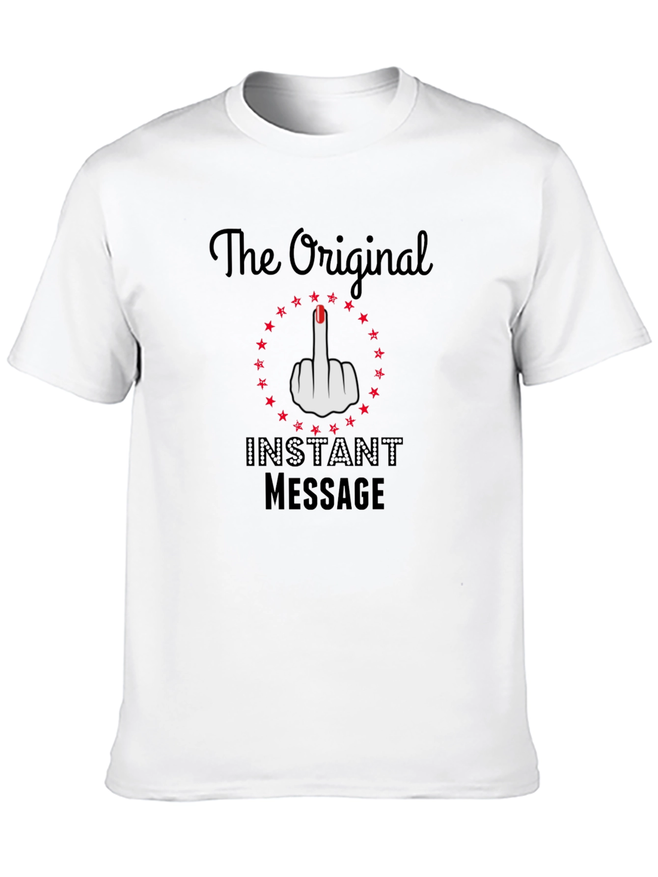 Black The Original Instant Message Graphic T-Shirt view 10
