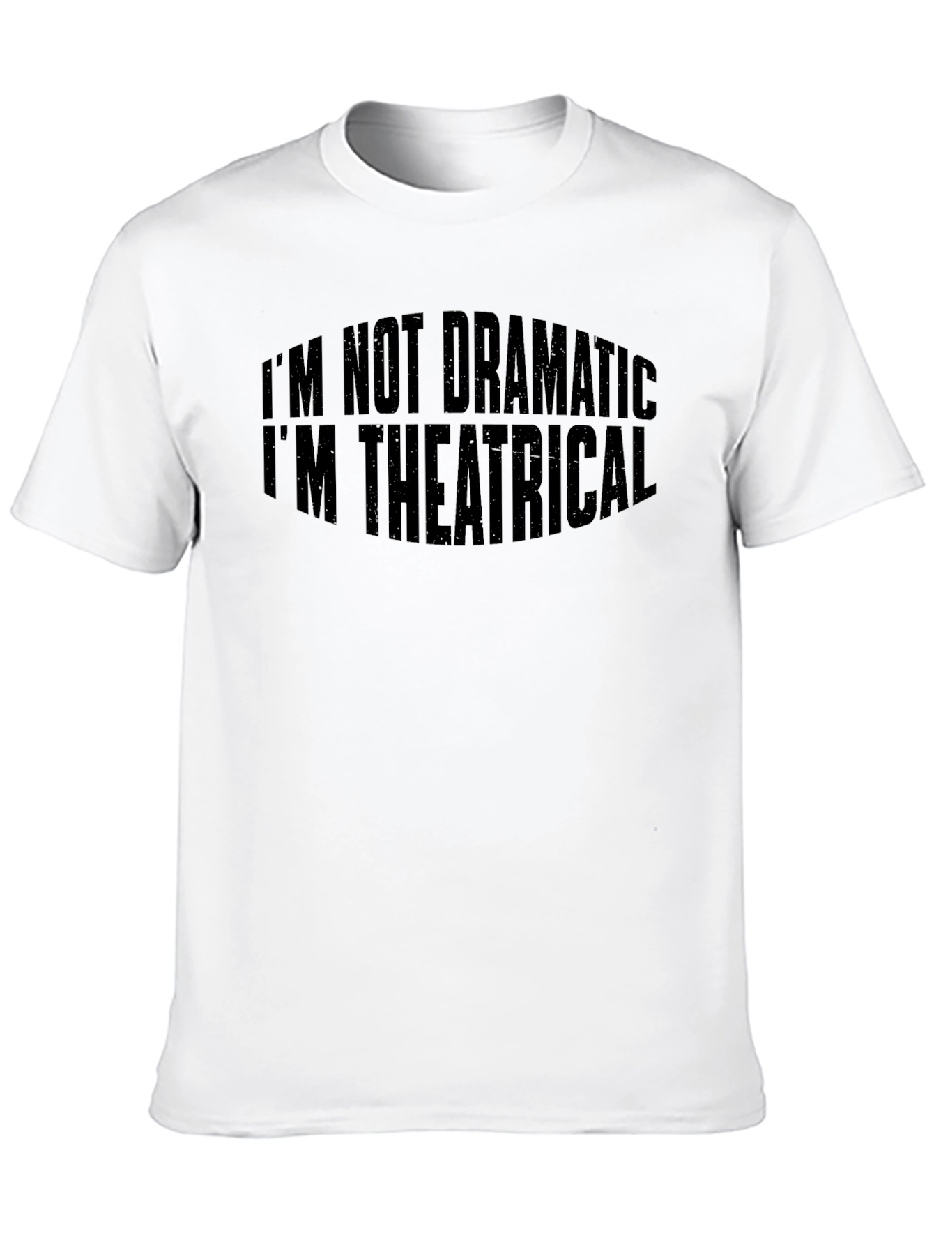 Black Theatrical Graphic Tee - Comical Statement Shirt view 10