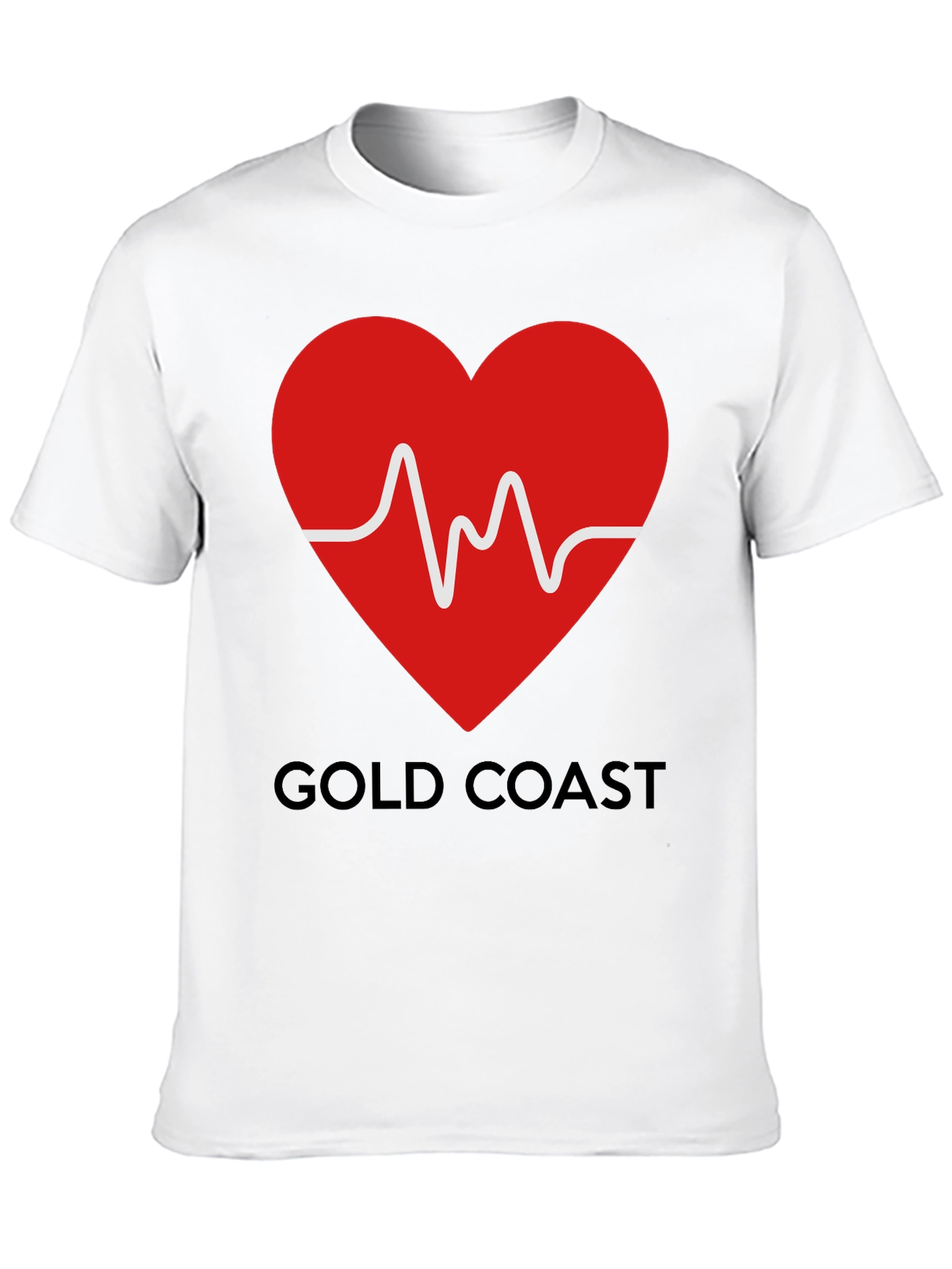 Black Gold Coast Heartbeat T-Shirt view 10