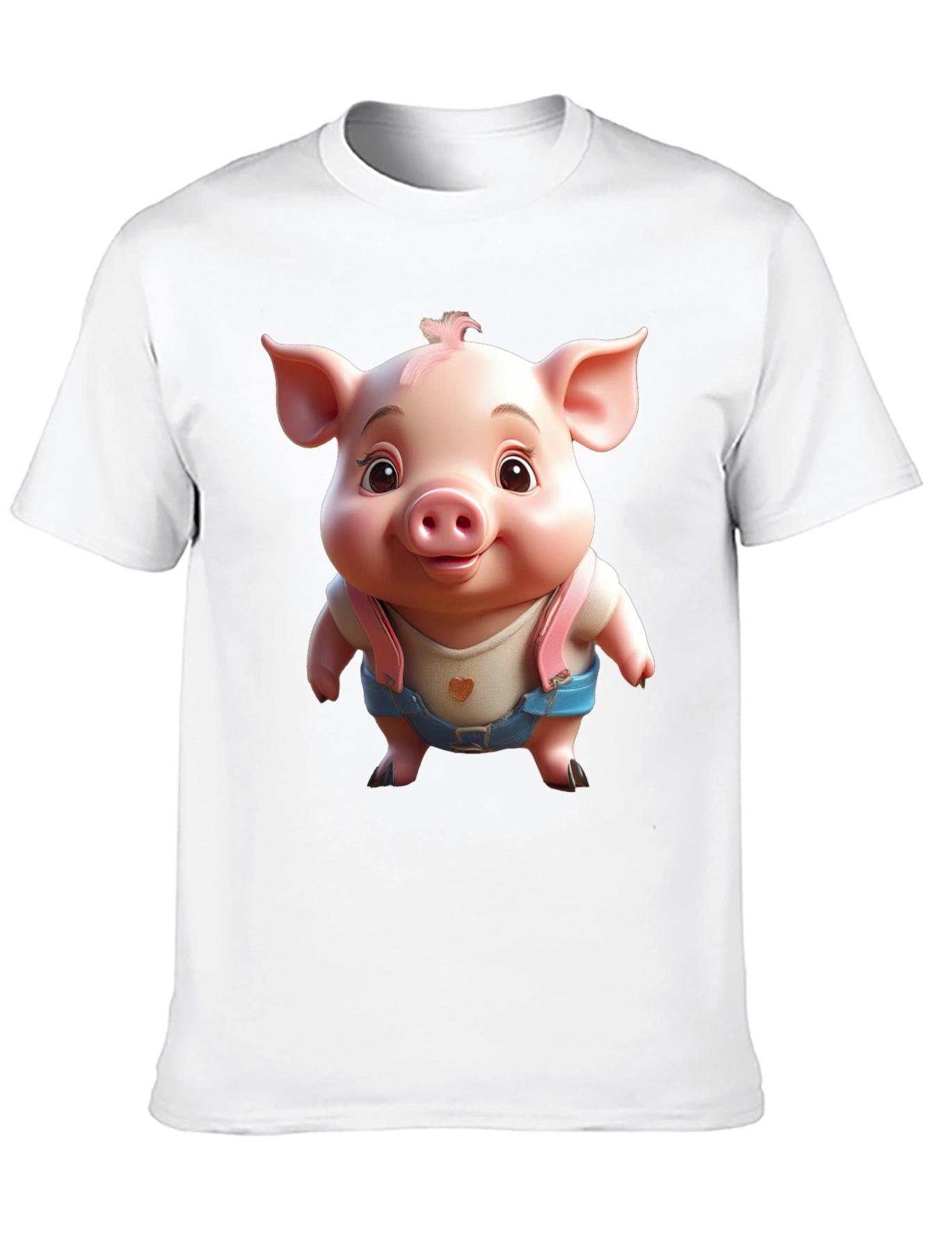 Black Cute Piglet Graphic Tee - Black view 10