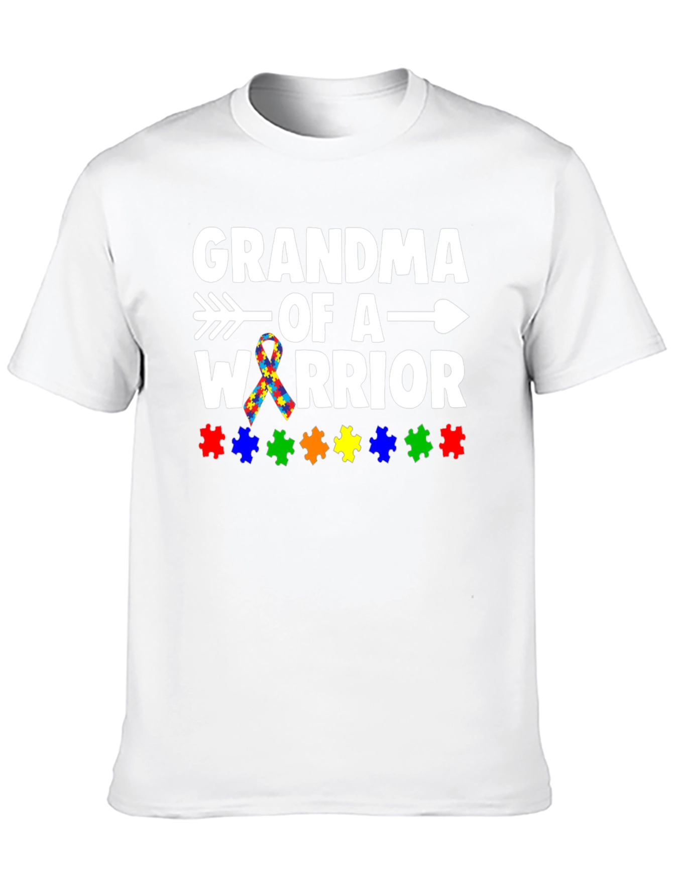 Grandma of a Warrior Autism Awareness T-Shirt - 10