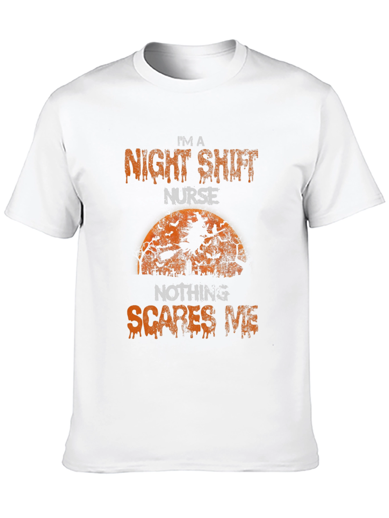 Black Night Shift Nurse Halloween T-Shirt view 10