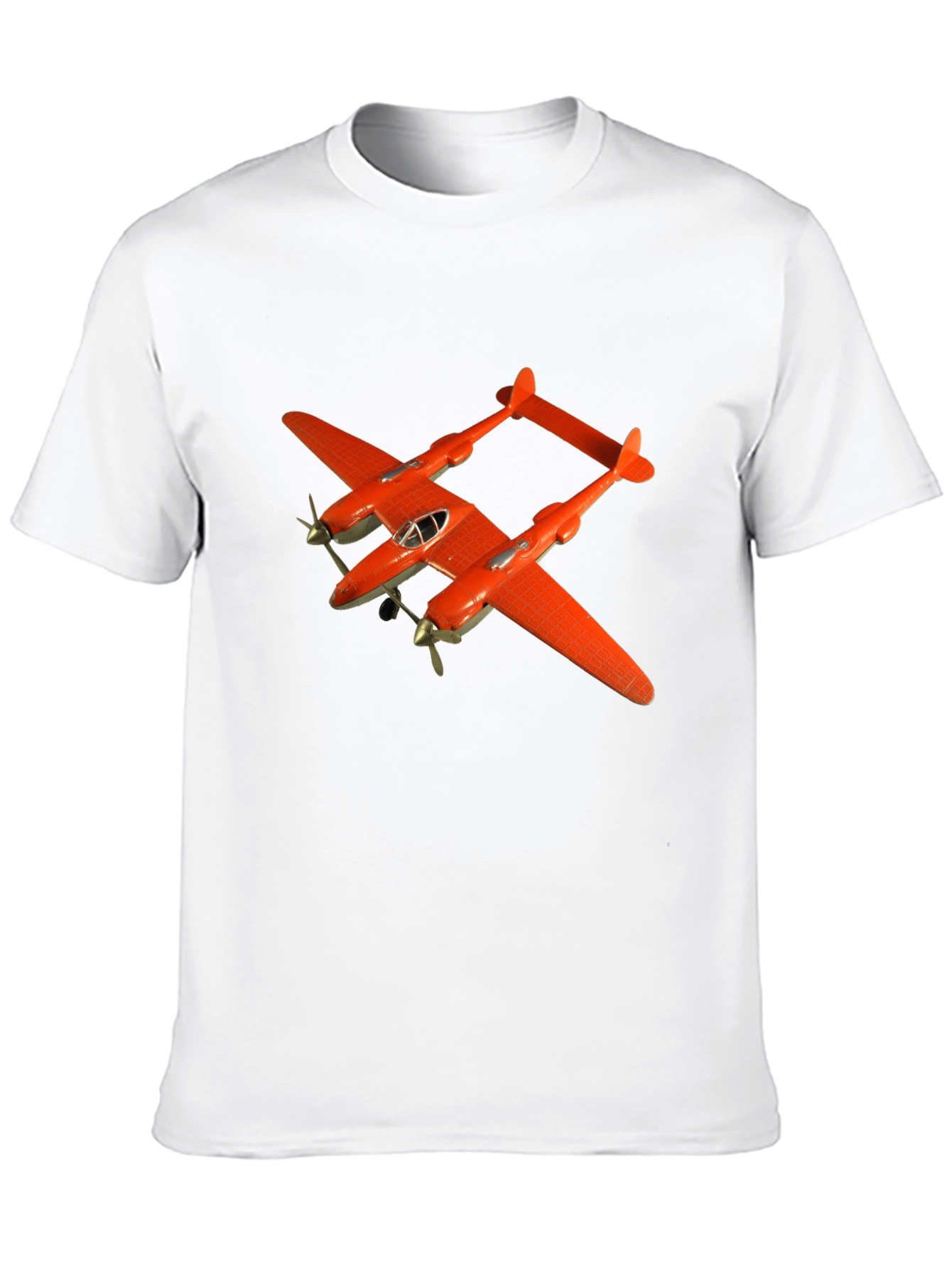 Black Retro Plane T-Shirt - Black Cotton Tee view 10