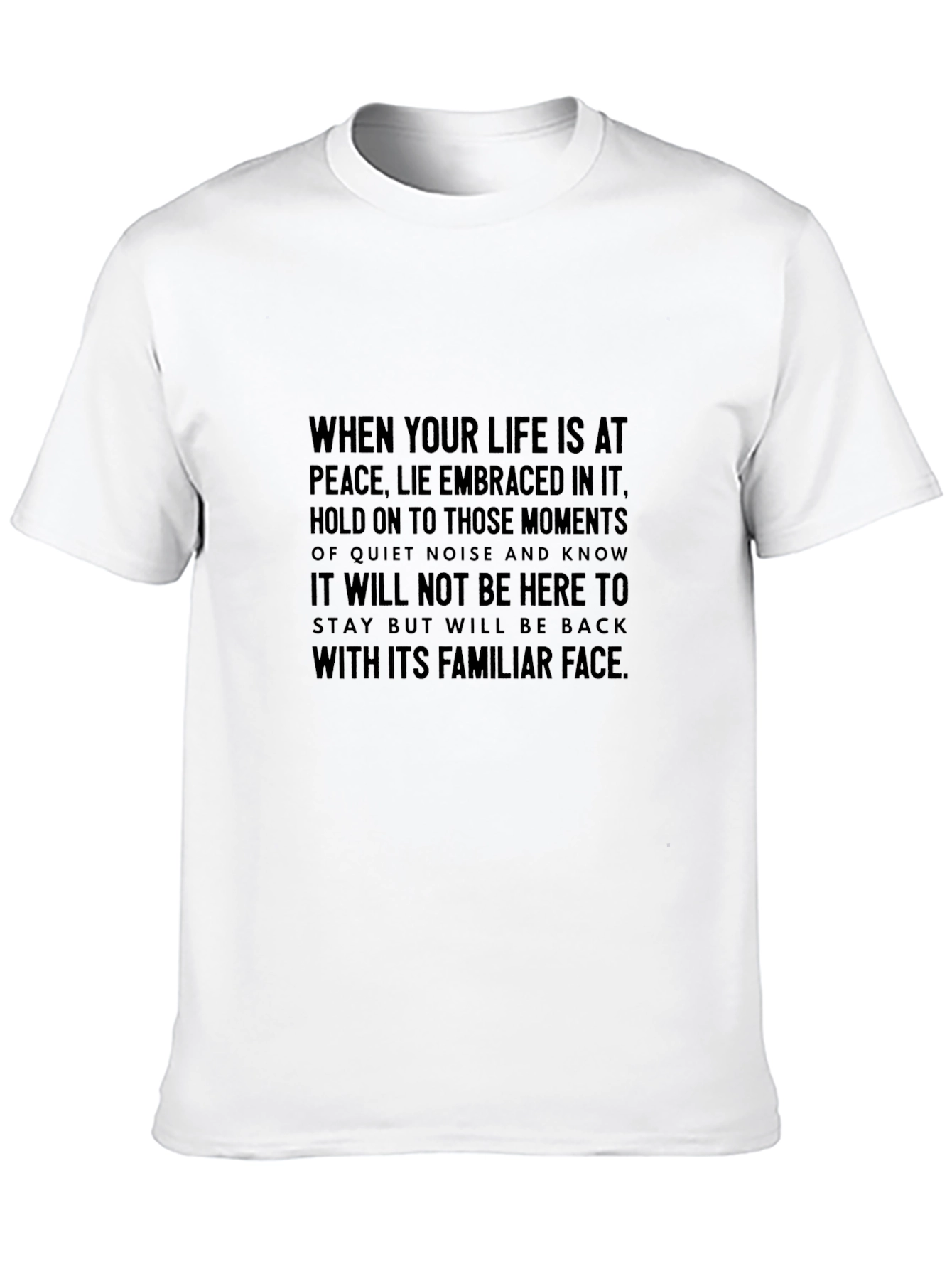 Black Peaceful Moments Graphic Tee - Embrace Life's Quiet Noise view 10