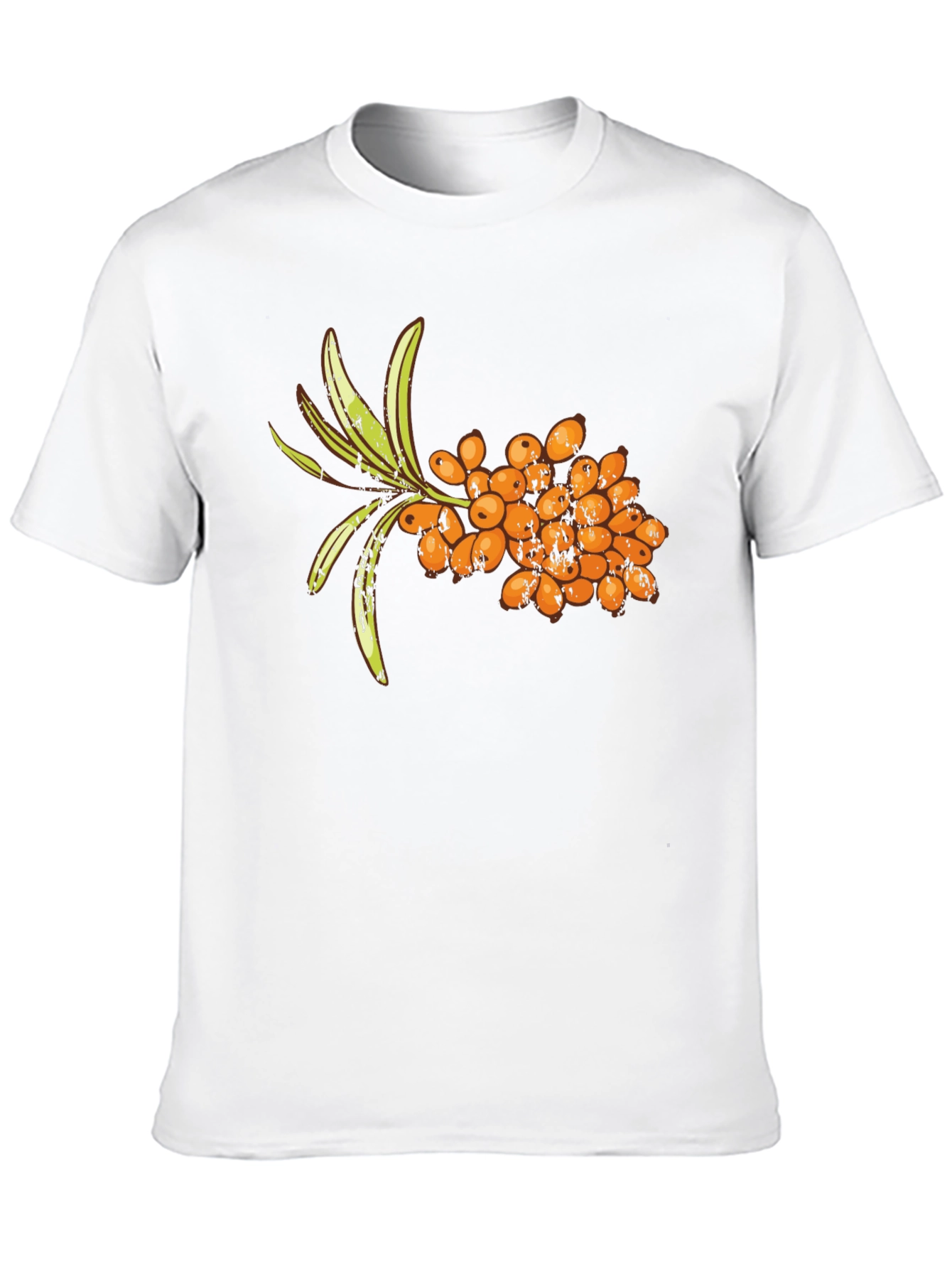 Black Sea Buckthorn Berry T-Shirt - Unique Fruit Design view 10