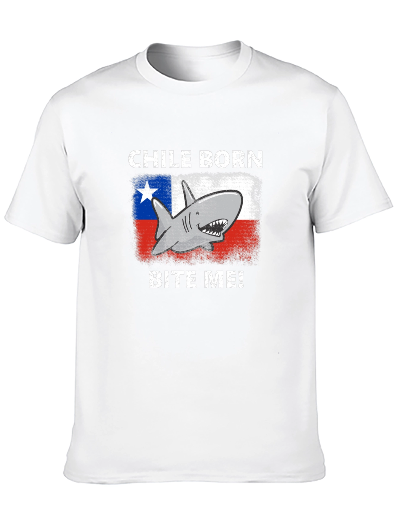 Black Chile Born Shark Bite Me! Graphic T-Shirt view 10