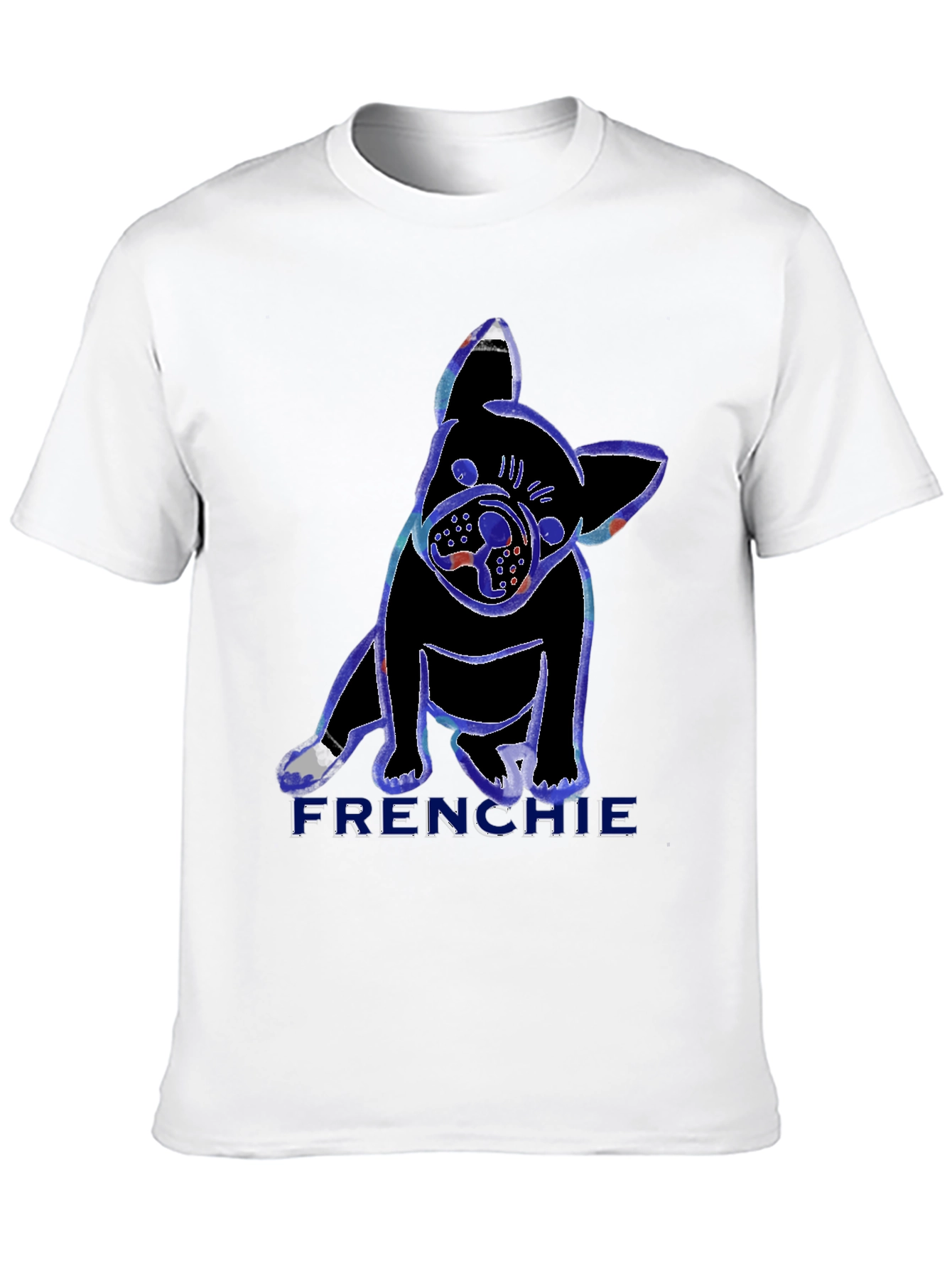 Black Frenchie Dog Graphic T-Shirt view 10