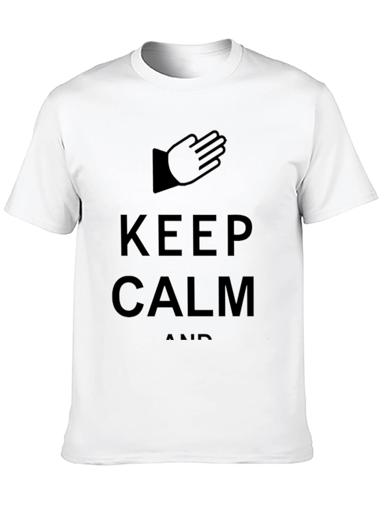 Black Keep Calm Black Graphic T-Shirt view 10