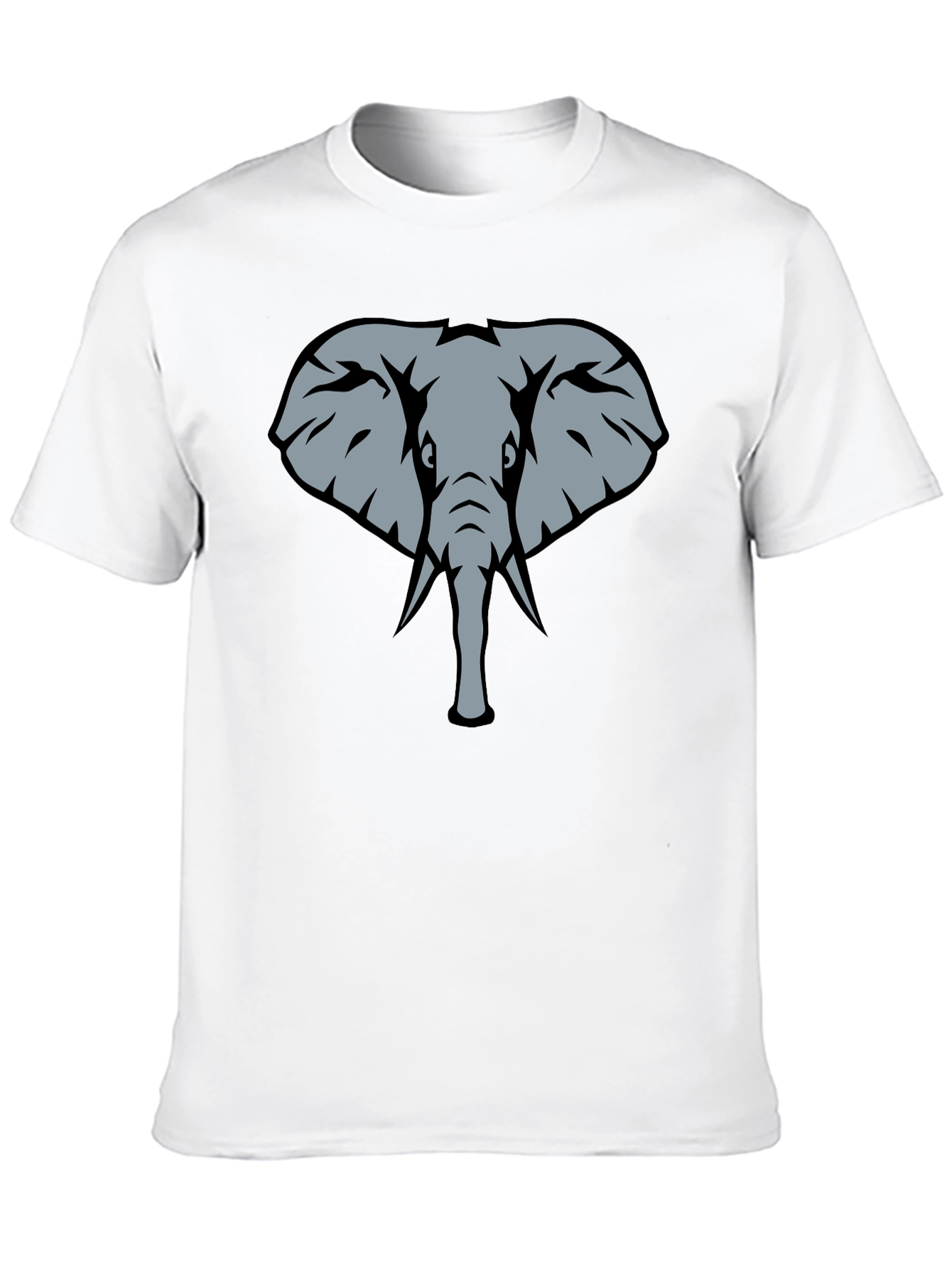 Black Elephant Graphic Print Black T-Shirt view 10