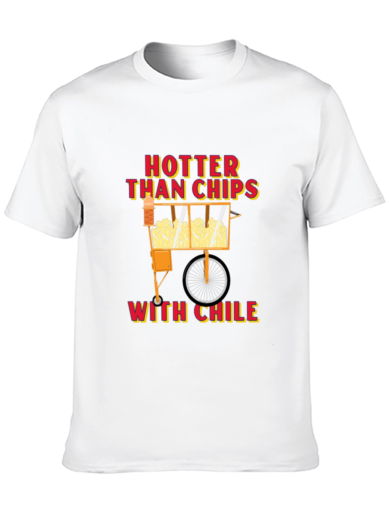 Black Hotter Than Chips with Chile Black Graphic T-Shirt view 10