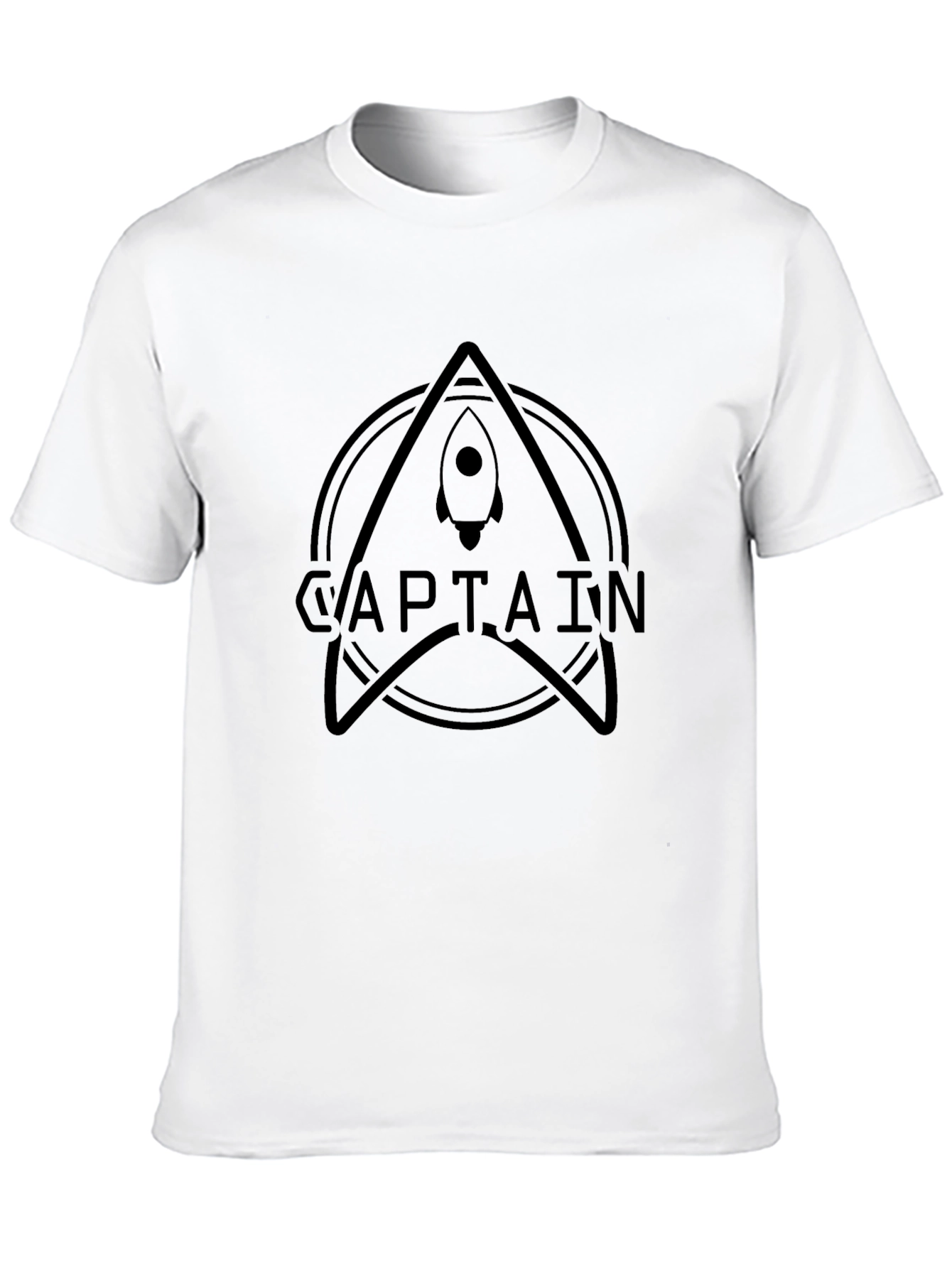 Black Captain Rocket Graphic T-Shirt - Black Cotton Blend view 10