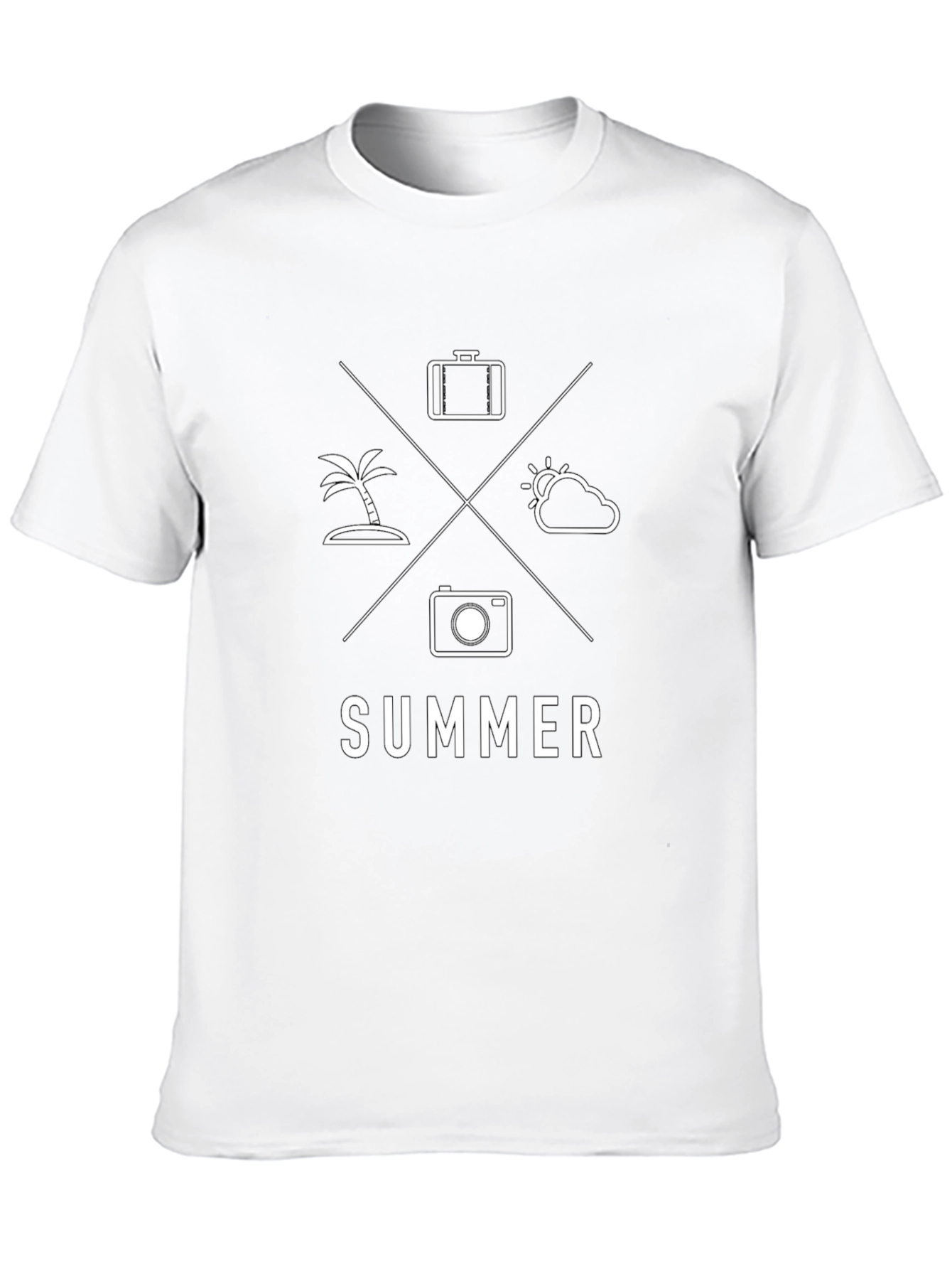 Black Summer Vacation Graphic Tee - Black Short Sleeve view 10