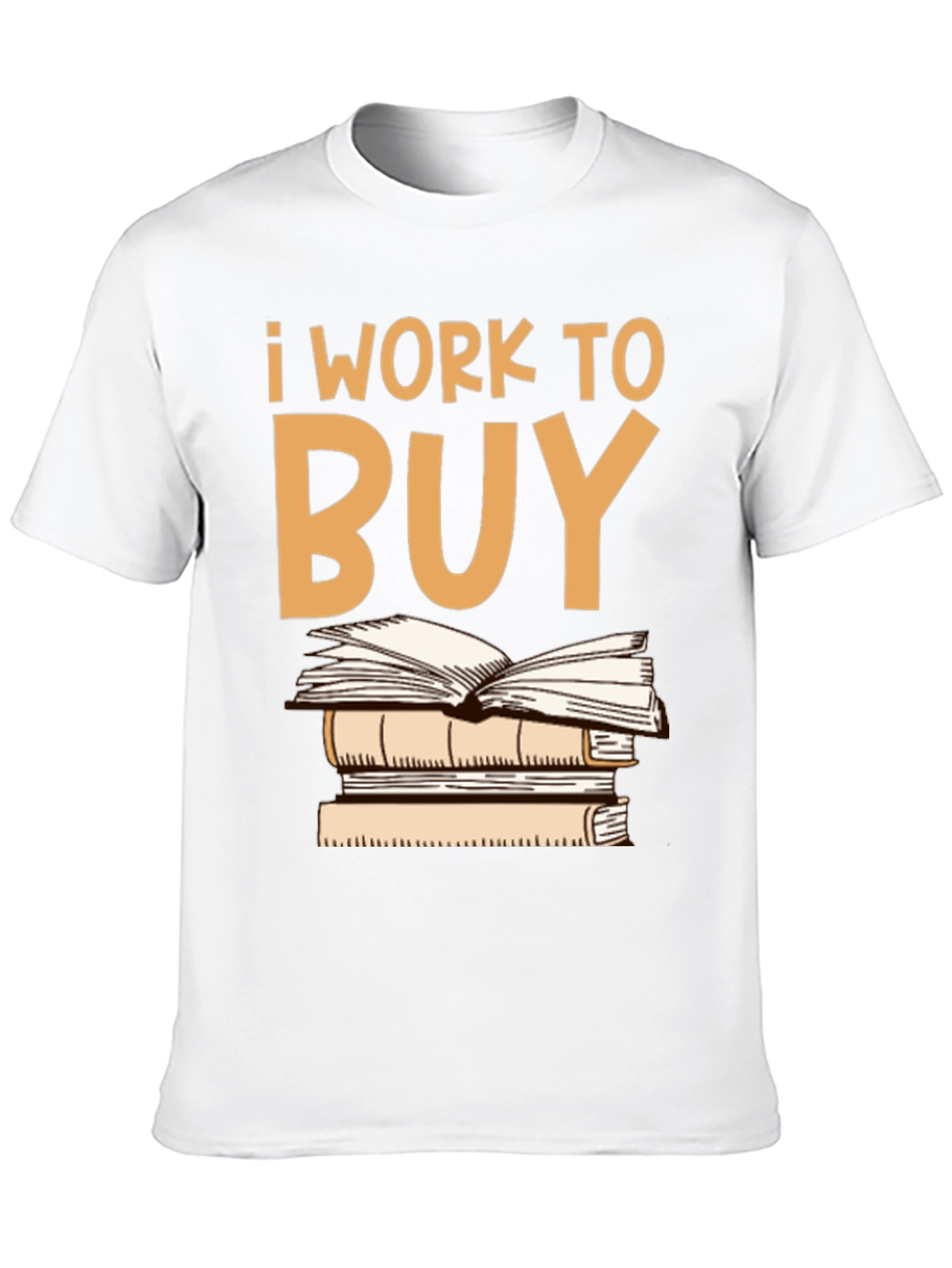 Black I Work To Buy Books Graphic Tee view 10