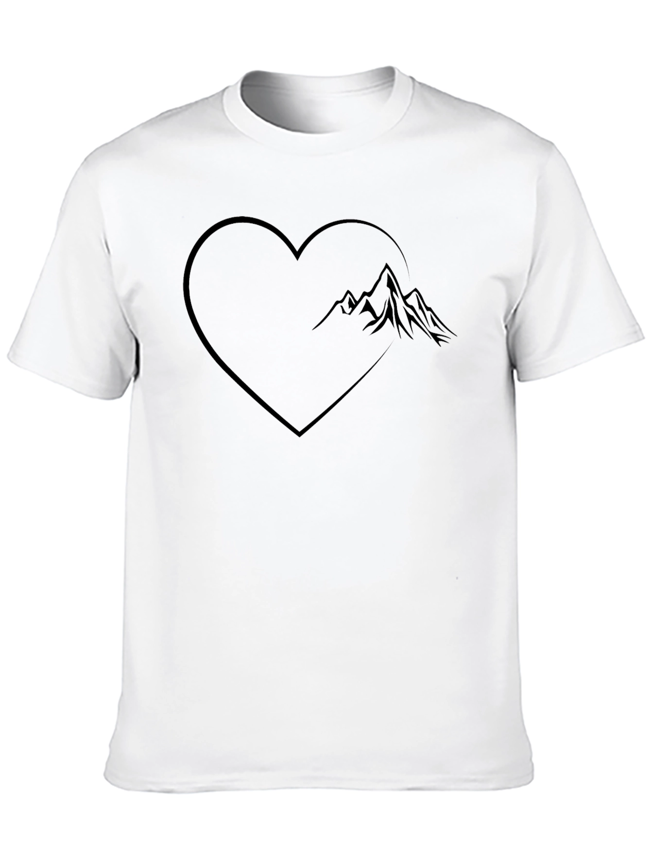 Black Mountain Heart Black T-Shirt view 10