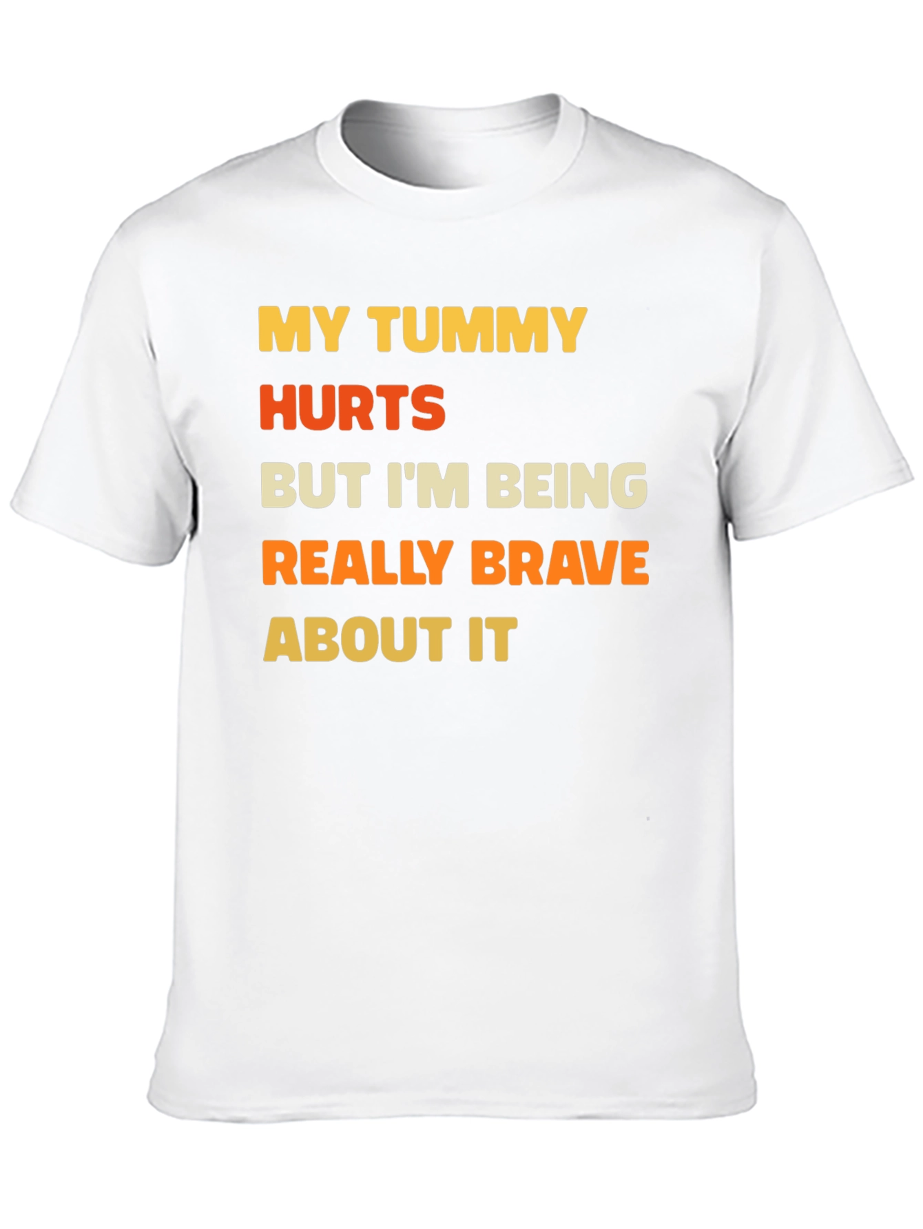 Black Funny Tummy Hurts Brave Graphic Tee view 10