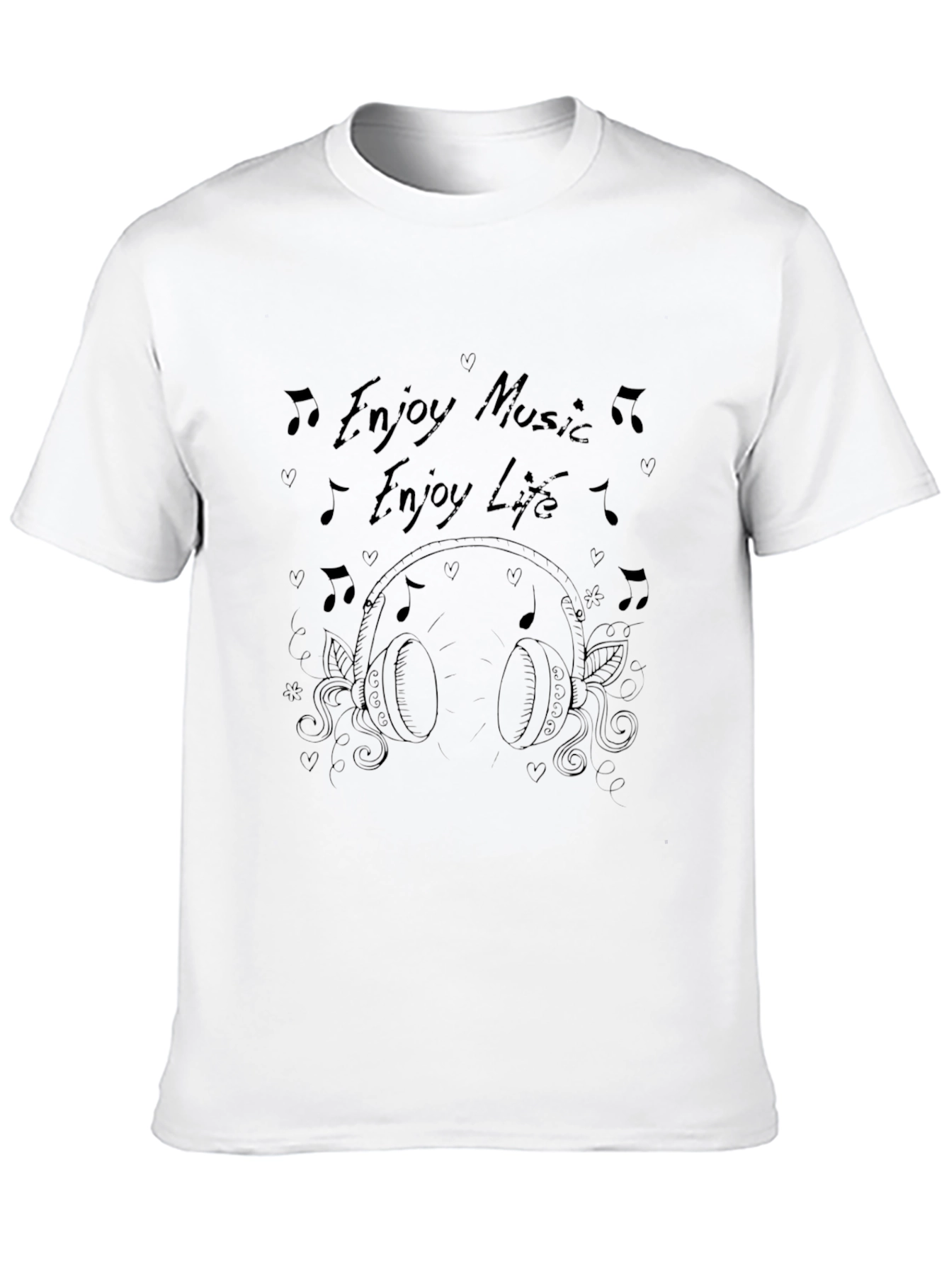 Black Enjoy Music Enjoy Life Black Graphic Tee view 10