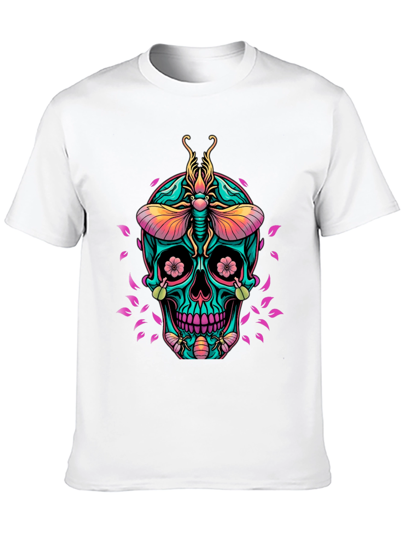 Black Skull & Bugs Graphic Tee view 10