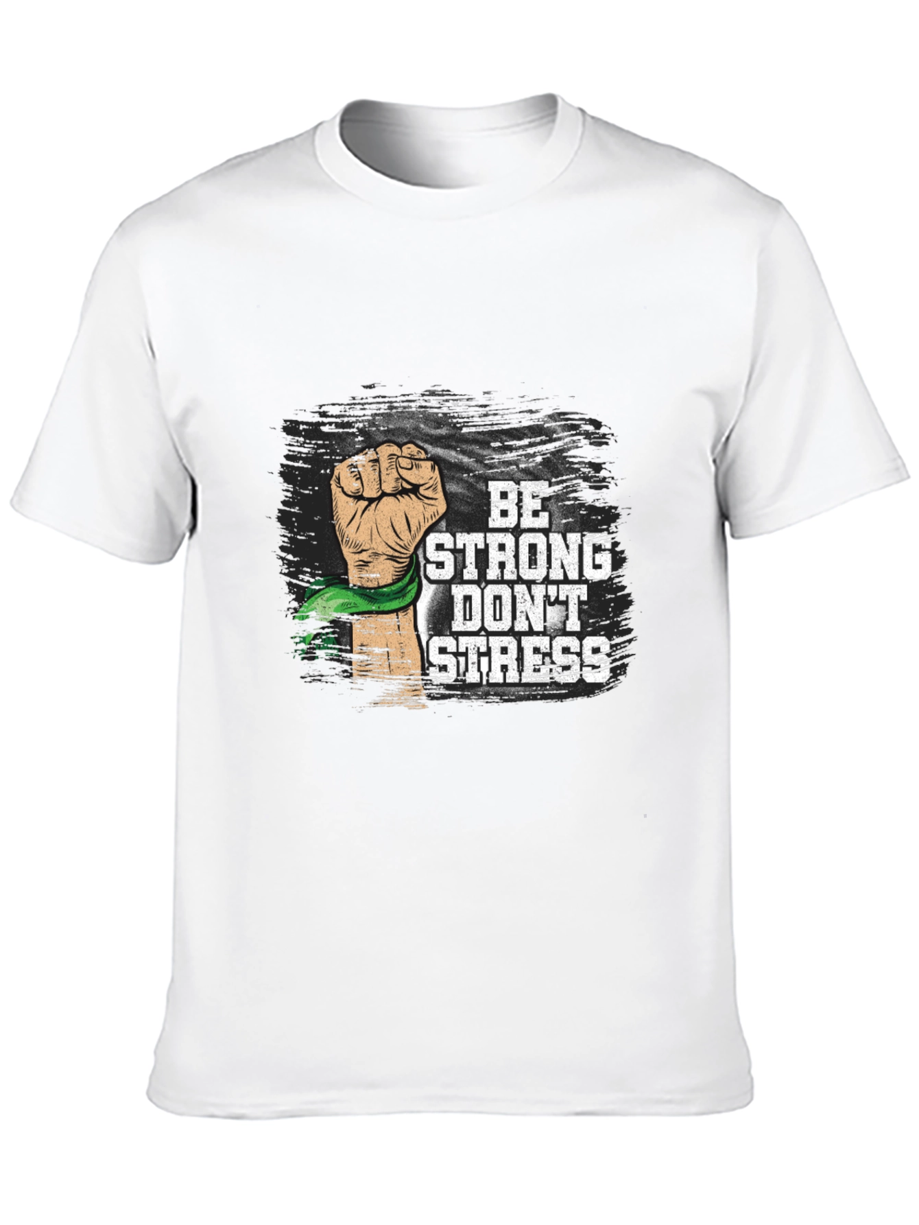 Black Be Strong Don't Stress Graphic Tee view 10
